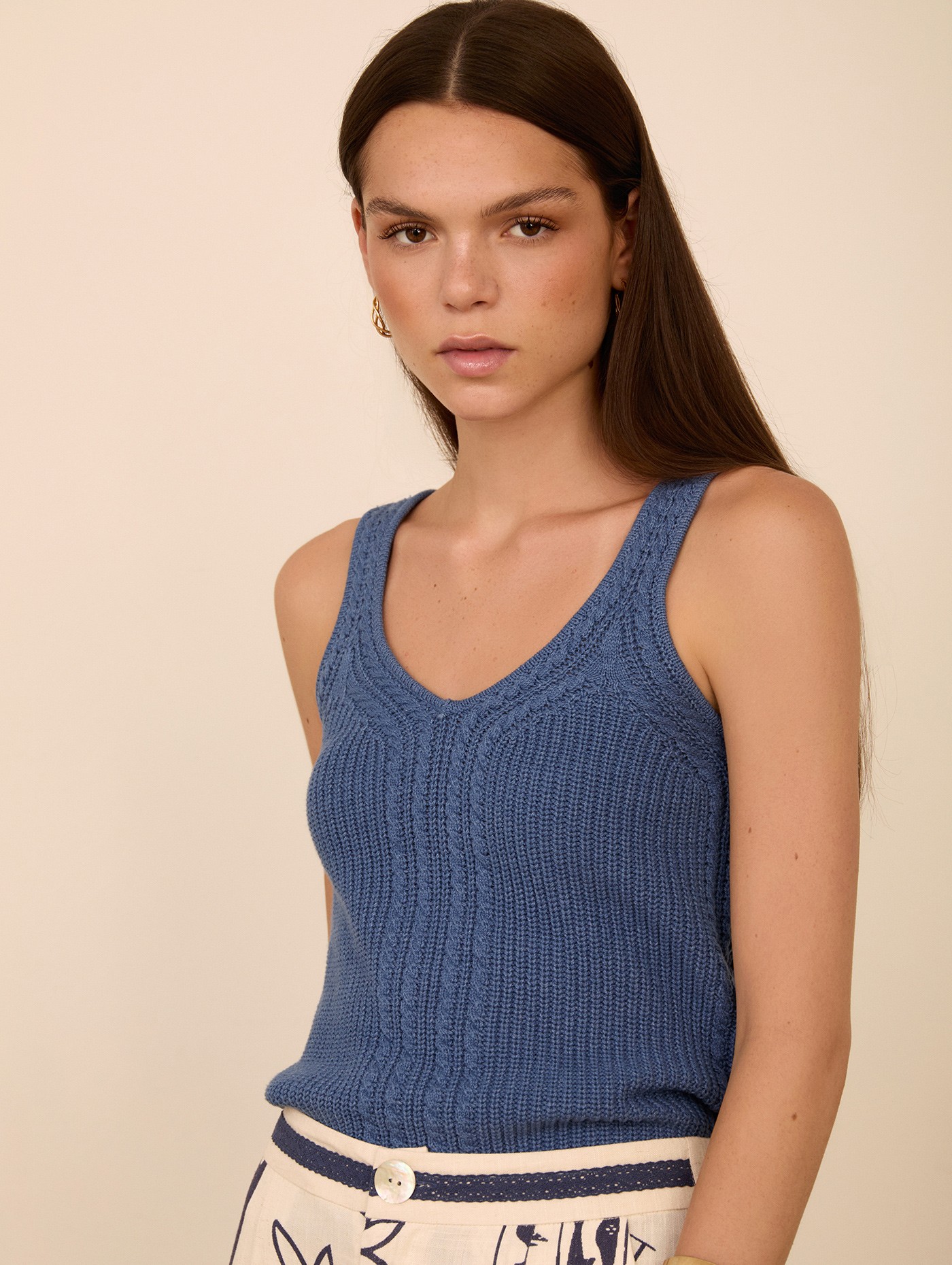 Top de punto trenzado 5