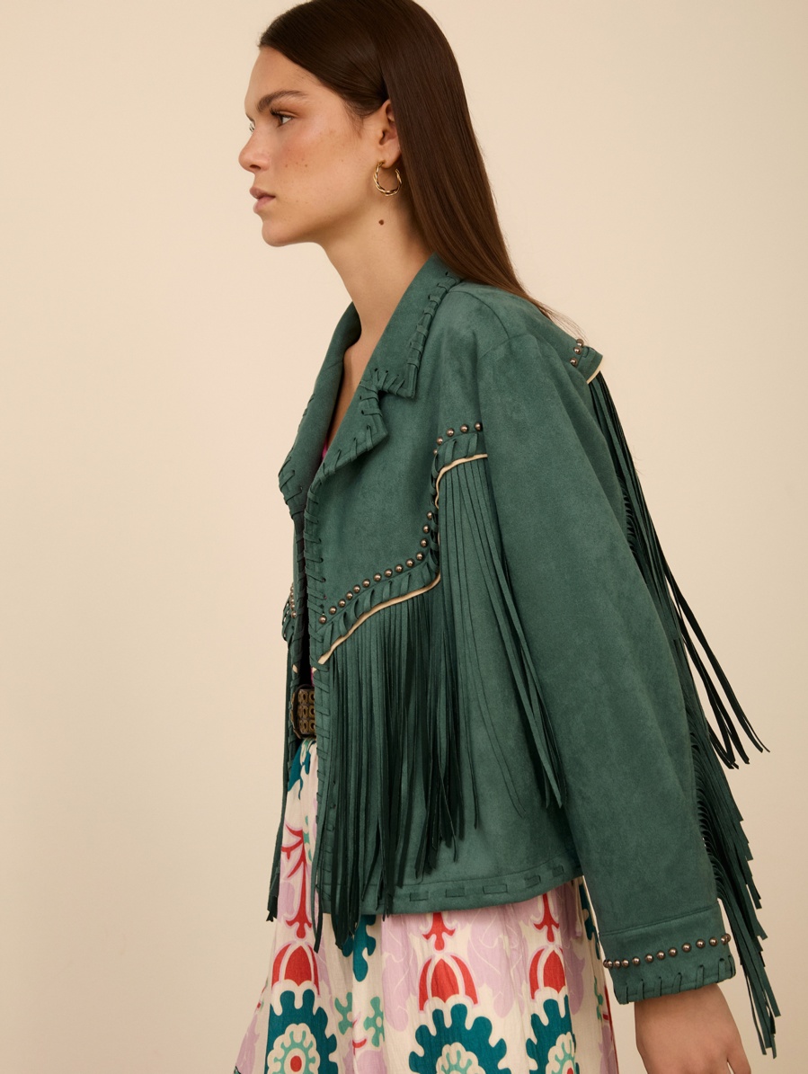 Cazadora de ante flecos