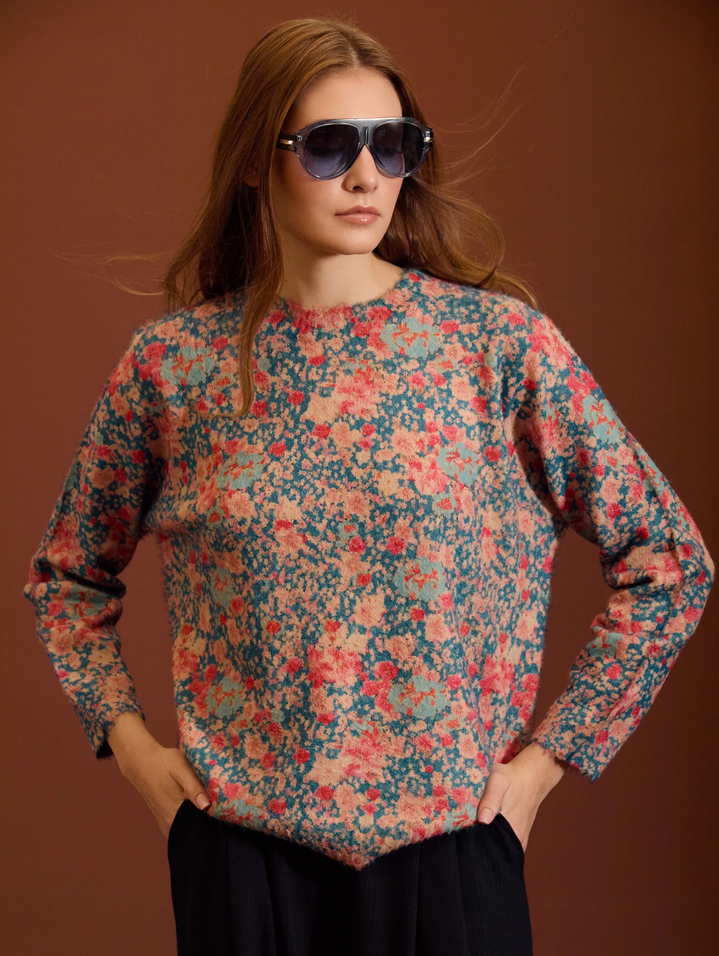 Jersey estampado digital floral