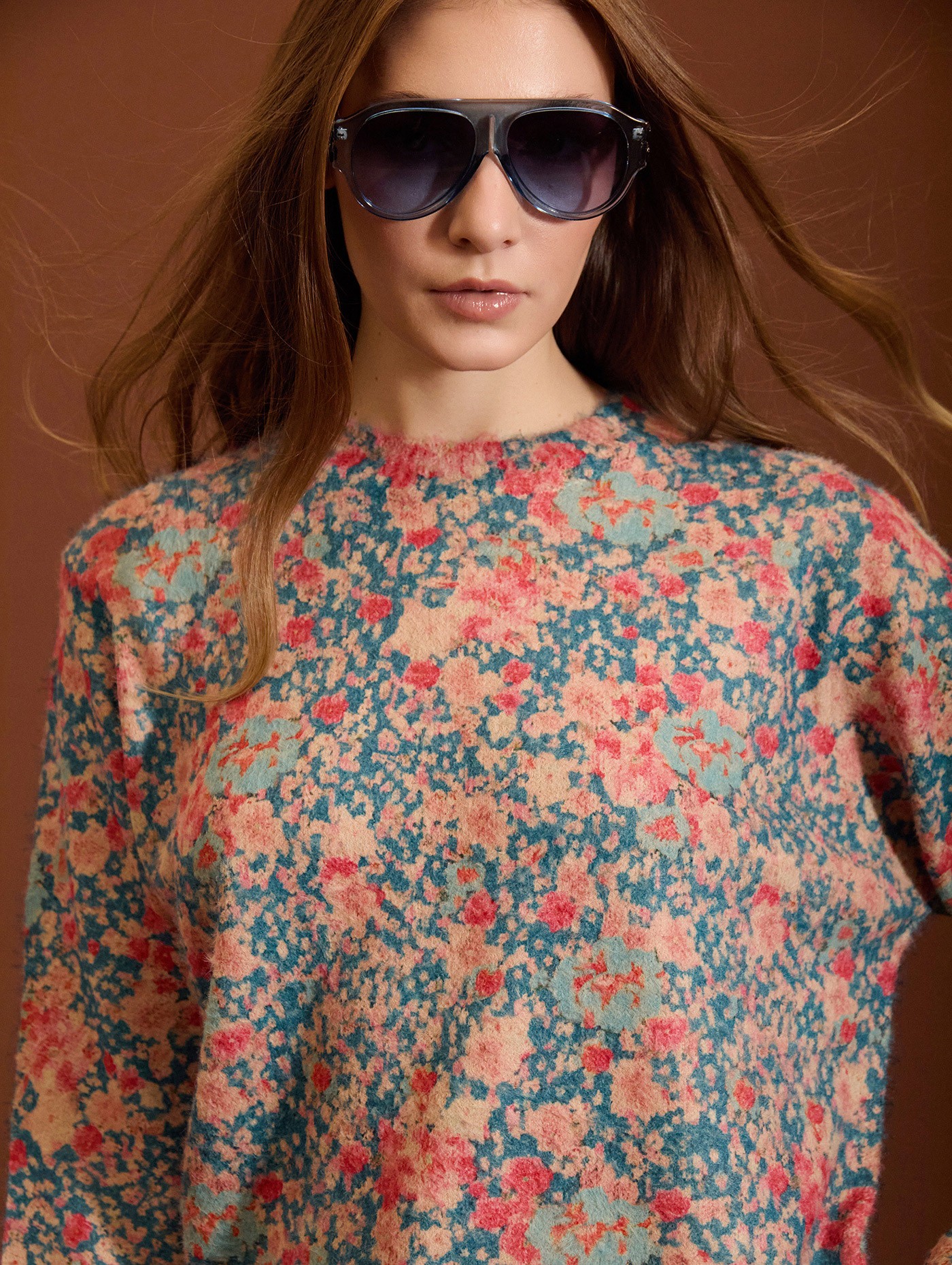 Jersey estampado digital floral