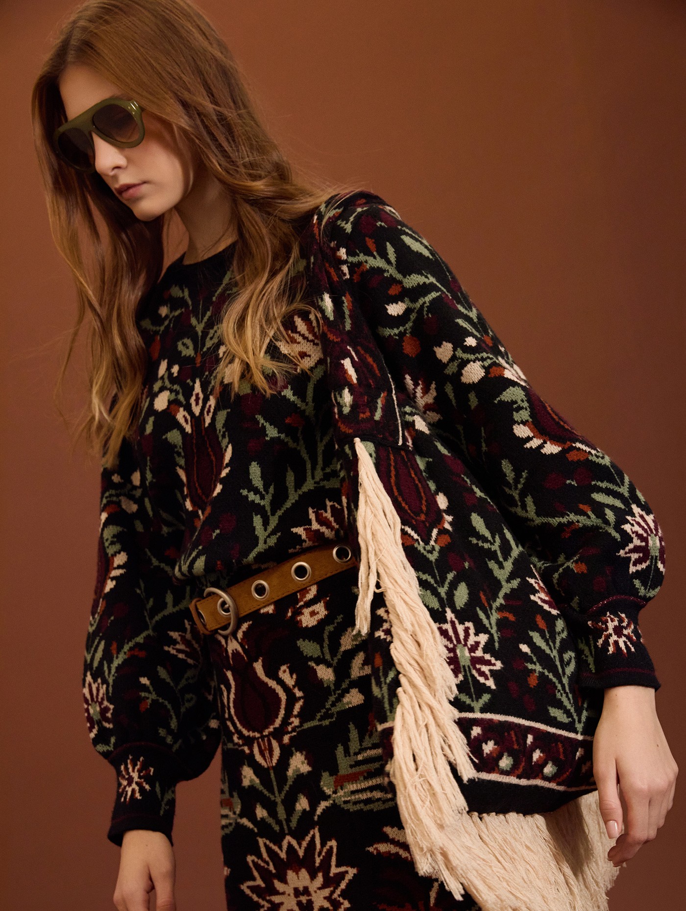 Jersey jacquard étnico