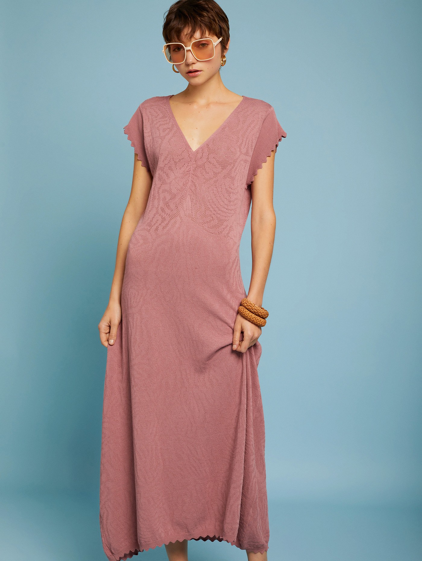 Viscose knit dress