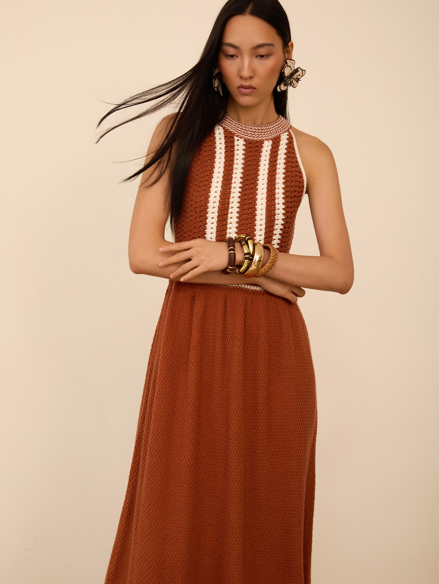 Vestido de punto bicolor 6