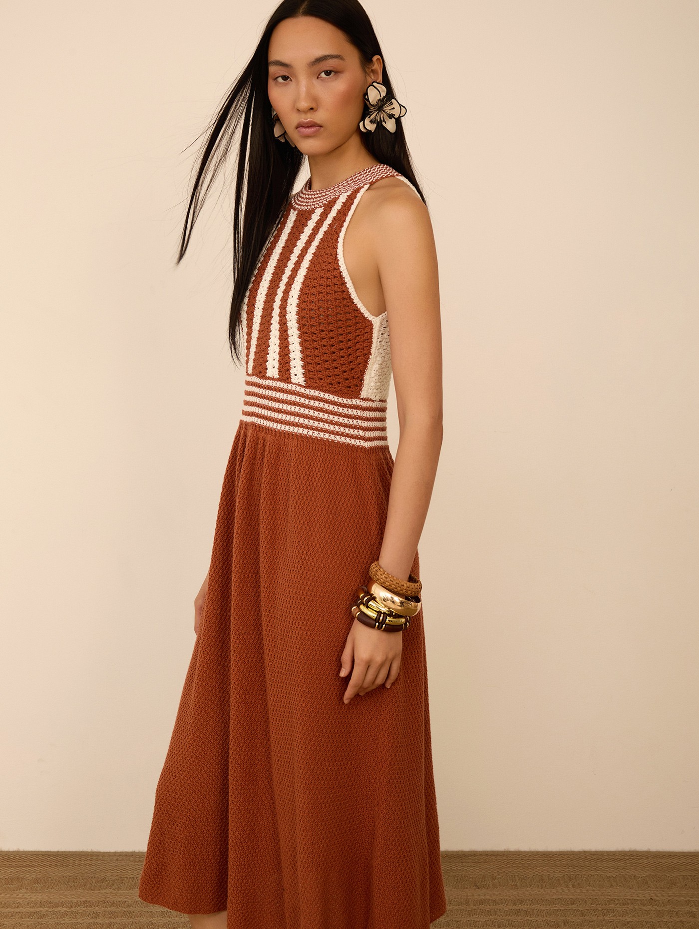 Vestido de punto bicolor 5