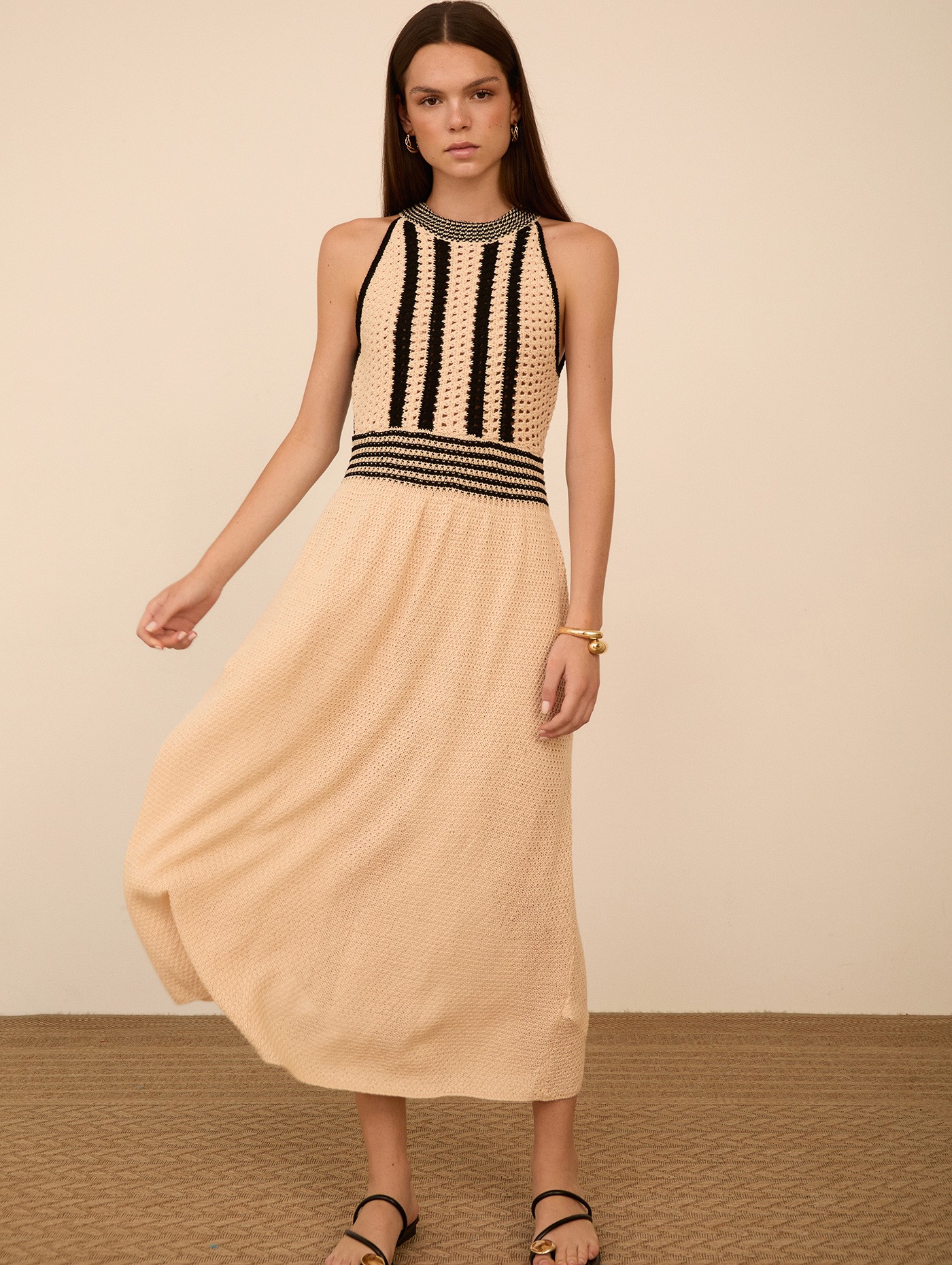 Vestido de punto bicolor 5