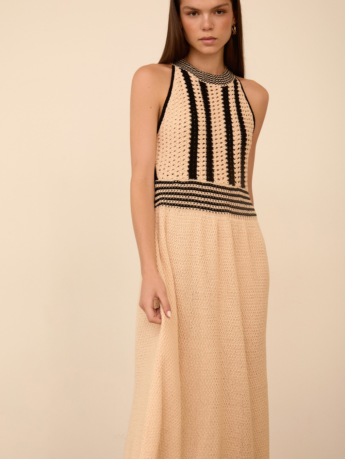 Vestido de punto bicolor 7