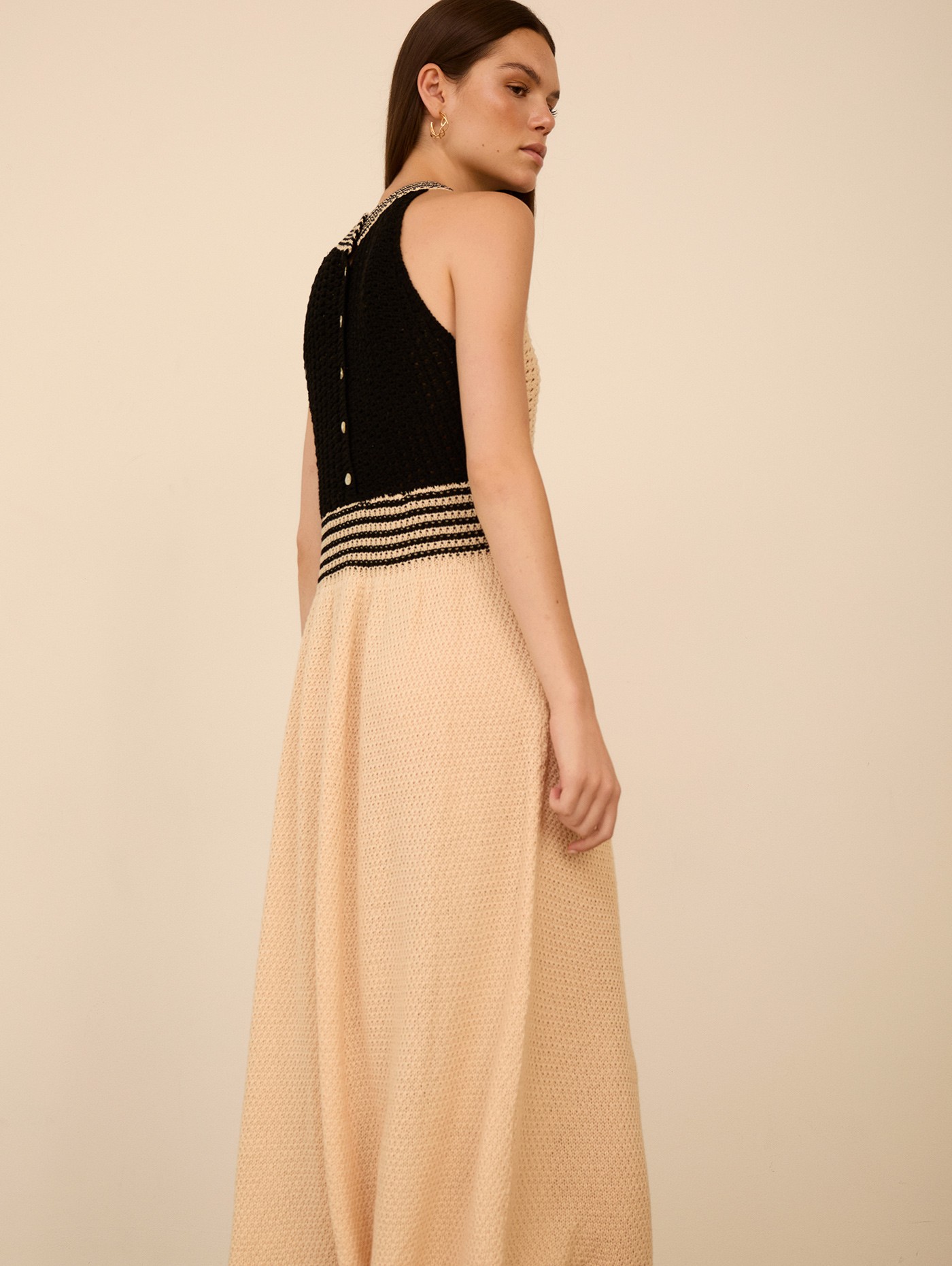 Vestido de punto bicolor 3