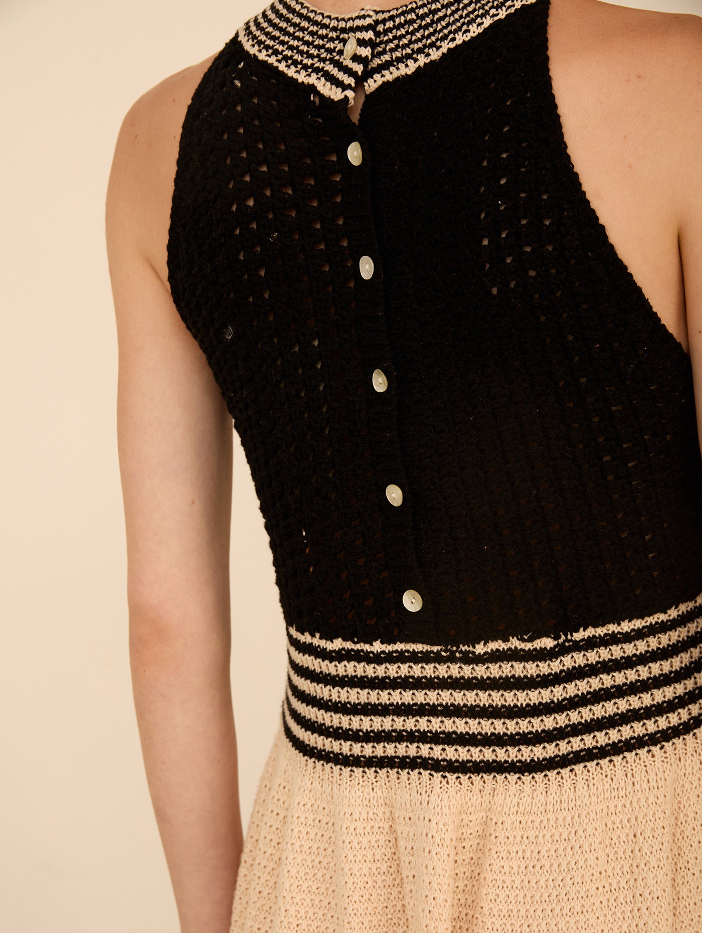 Vestido de punto bicolor 2