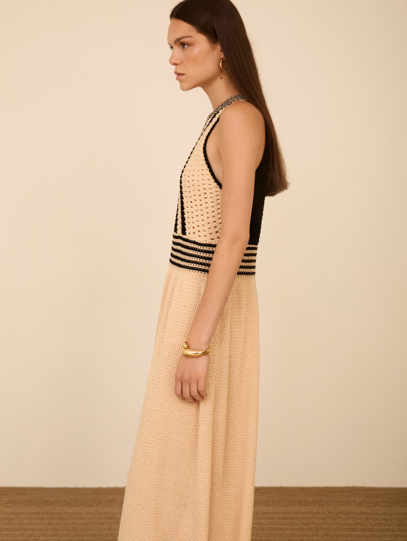 Vestido de punto bicolor 6