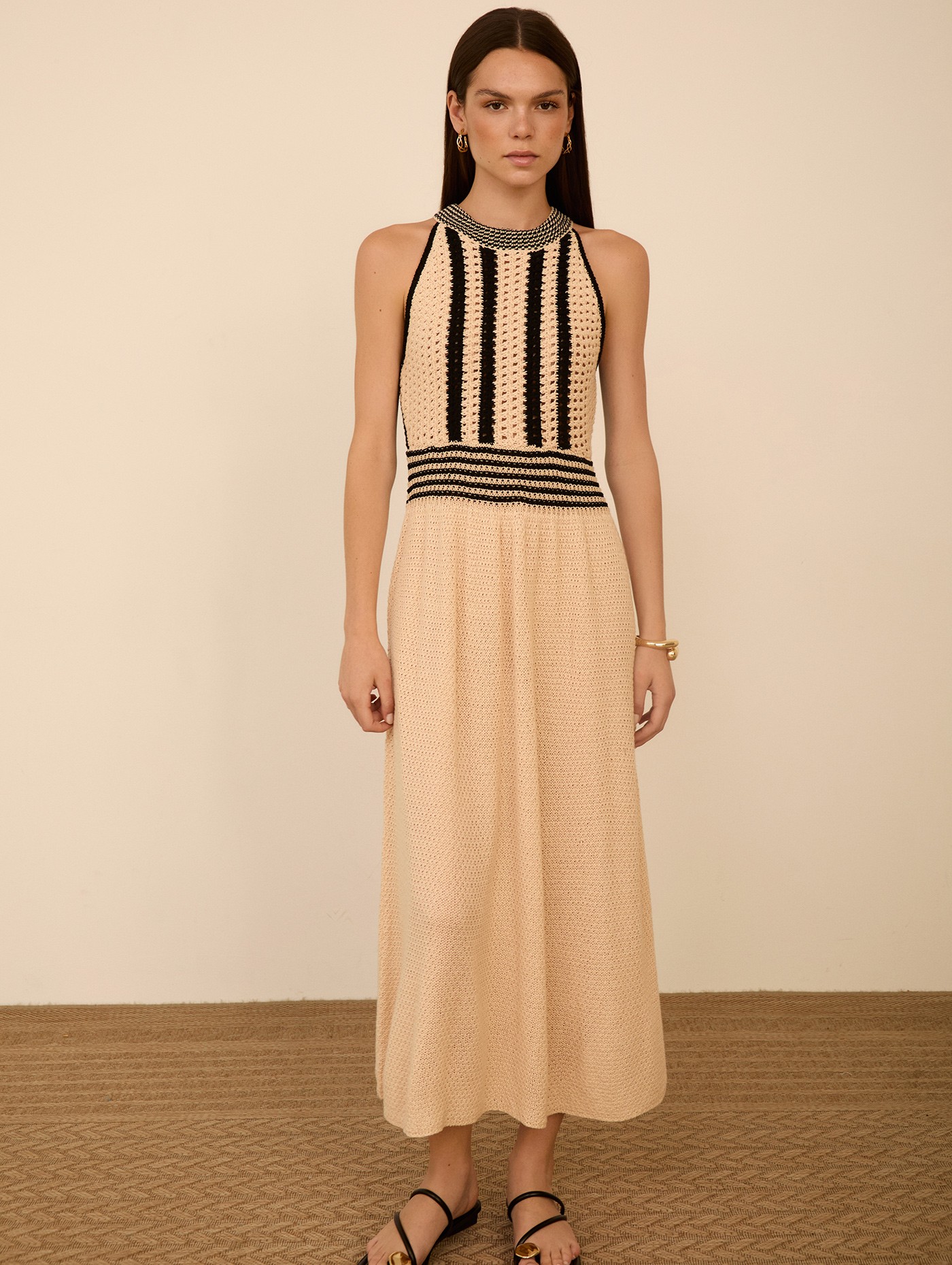 Vestido de punto bicolor 4