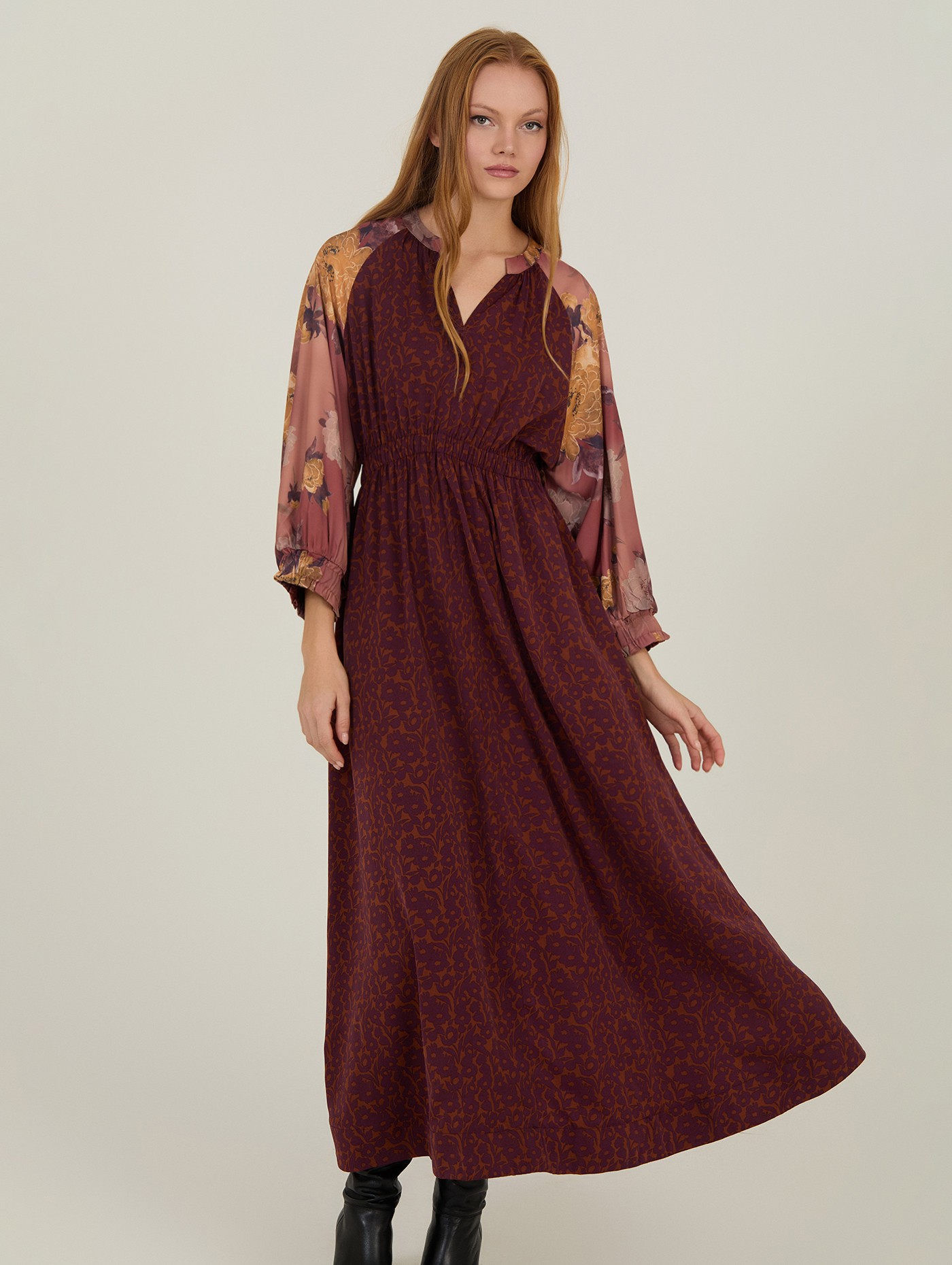Long printed dress