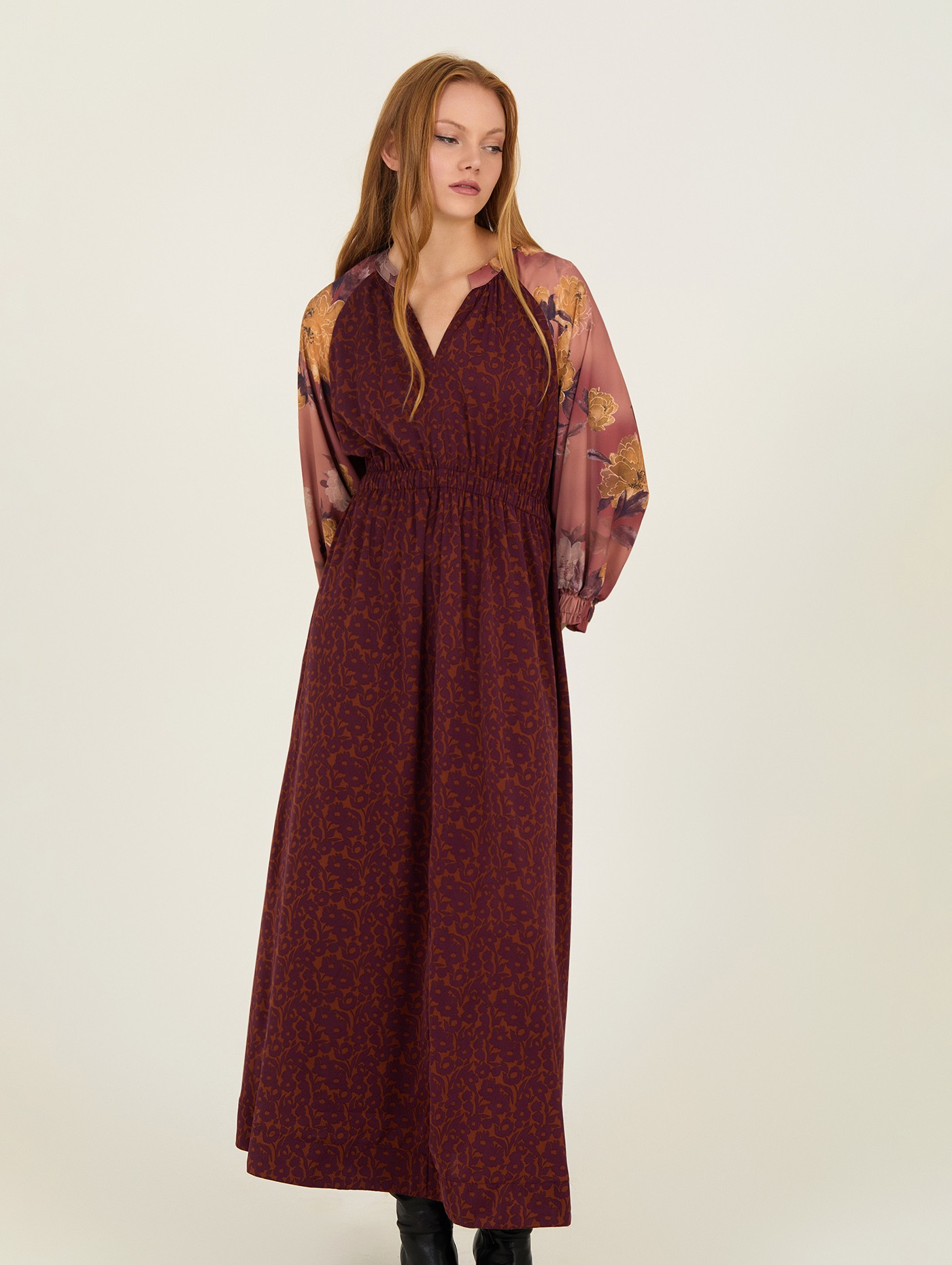 Long printed dress 1