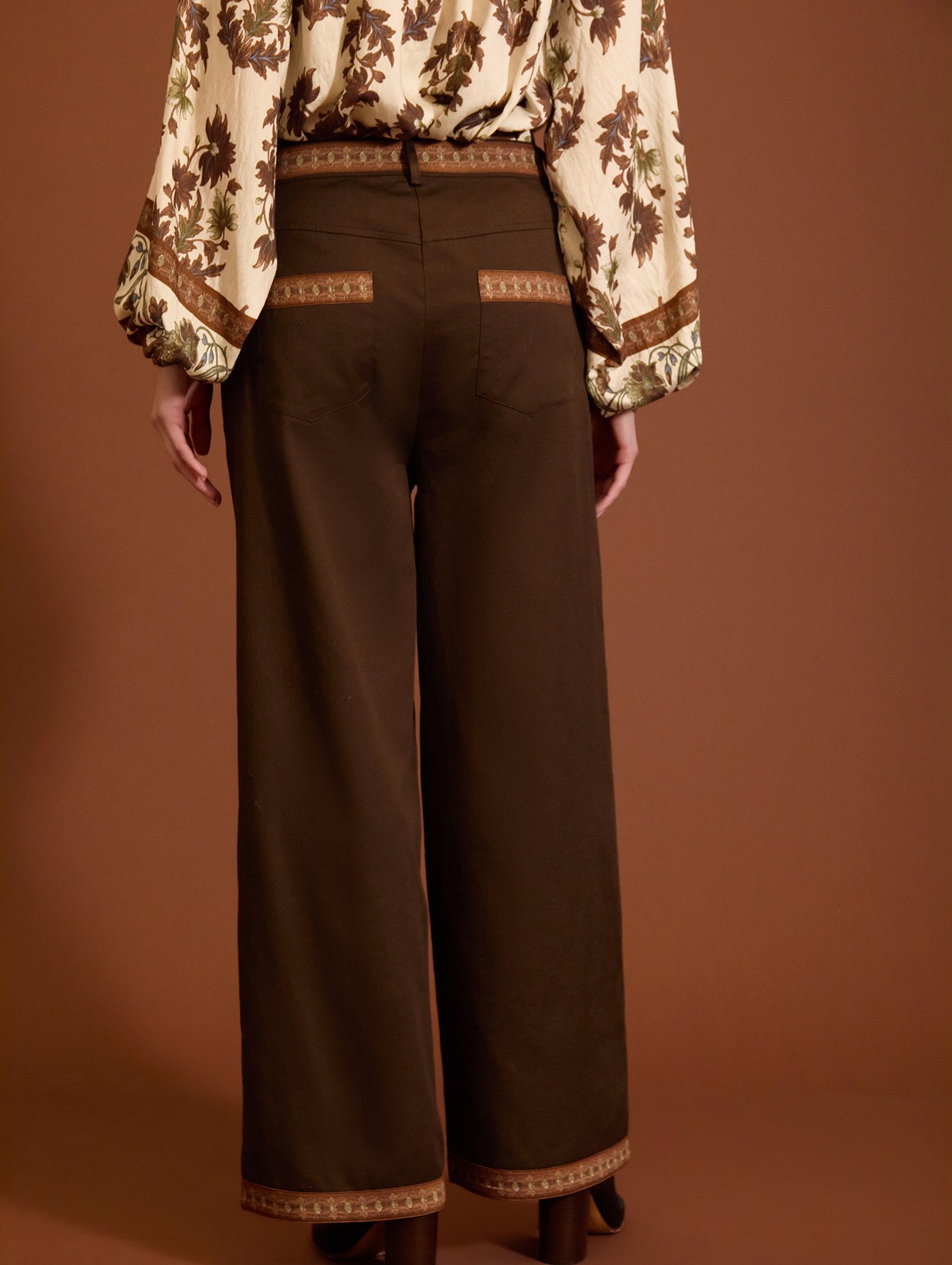 Pantalón recto de lona