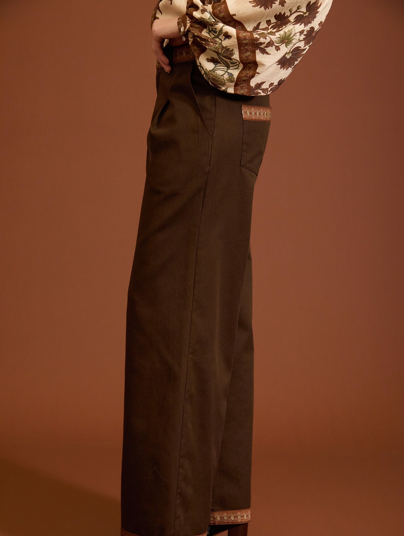 Pantalón recto de lona