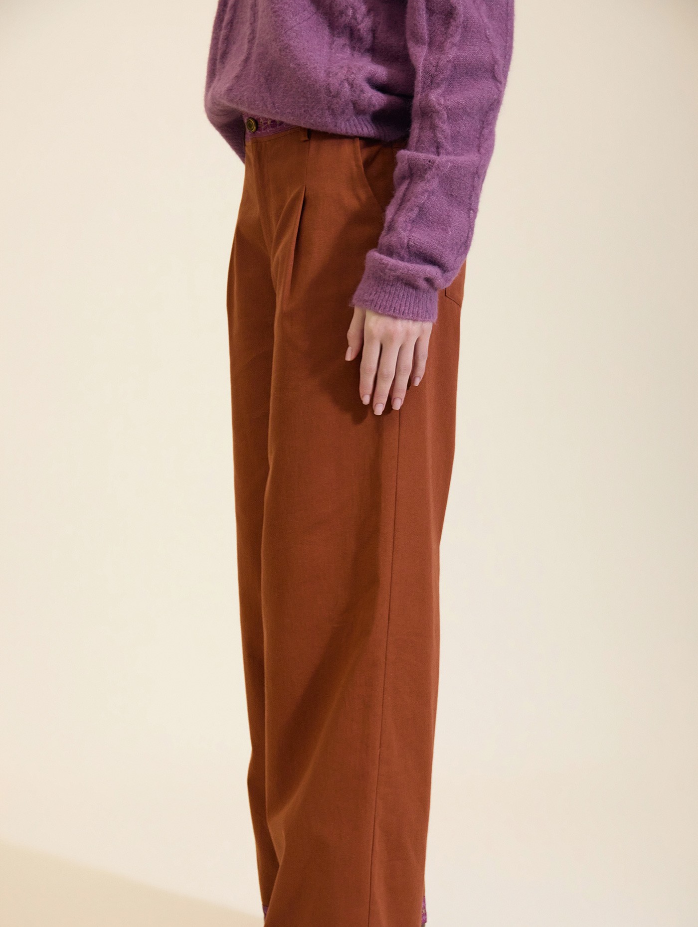 Pantalón recto de lona