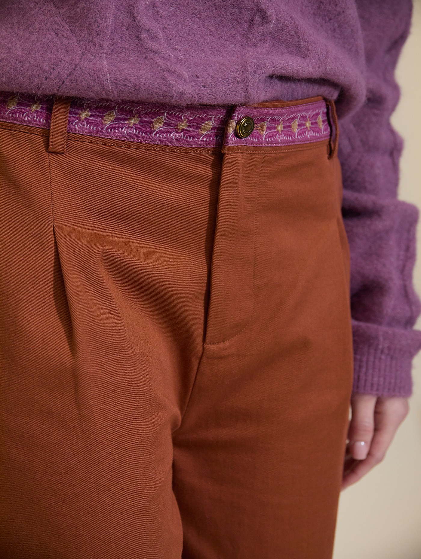 Pantalón recto de lona