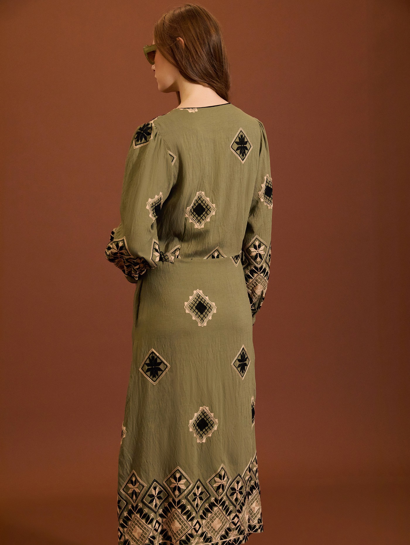 Embroidered ethnic shirt dress 3