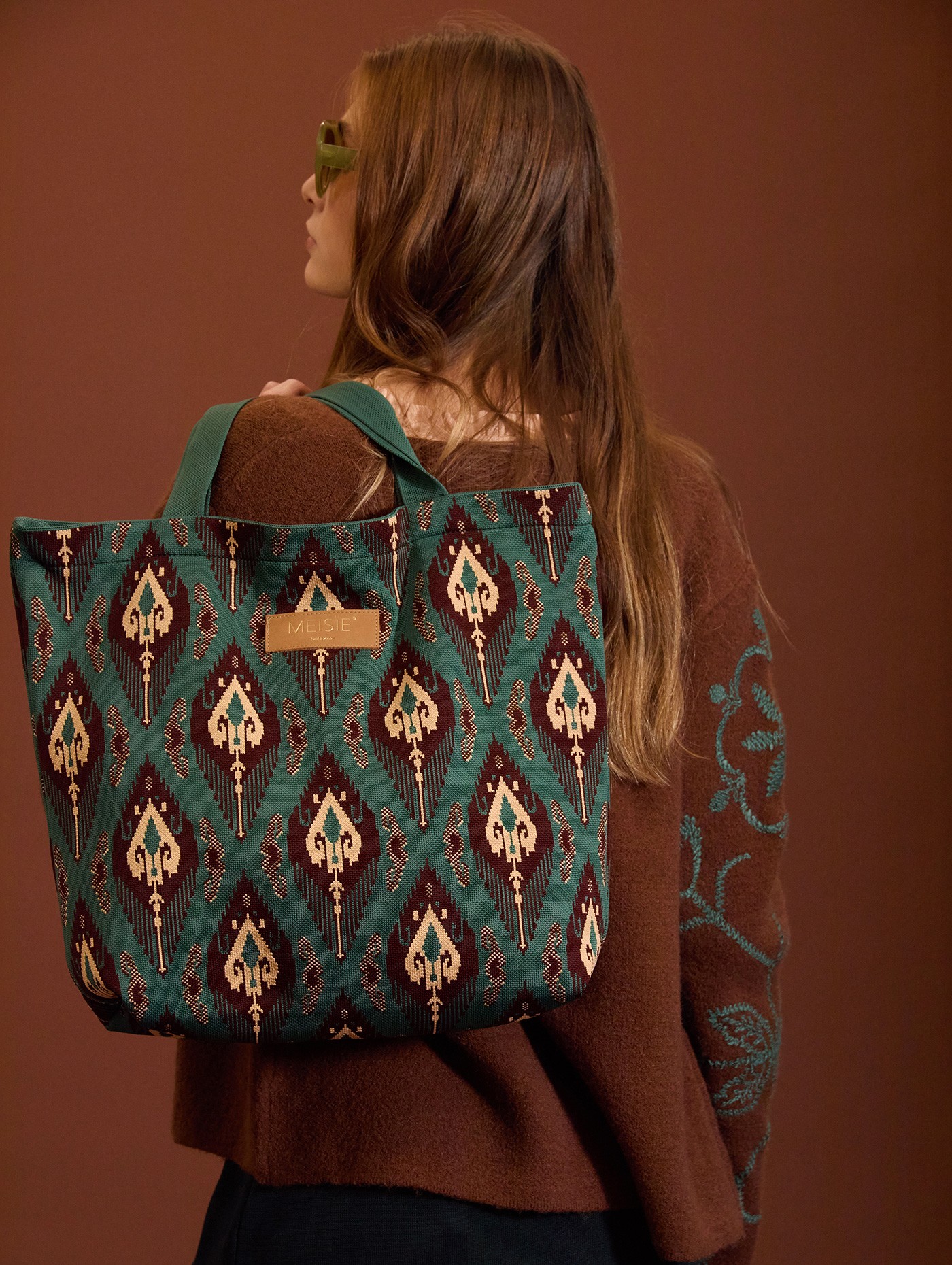 Bolso grande de punto étnico 4