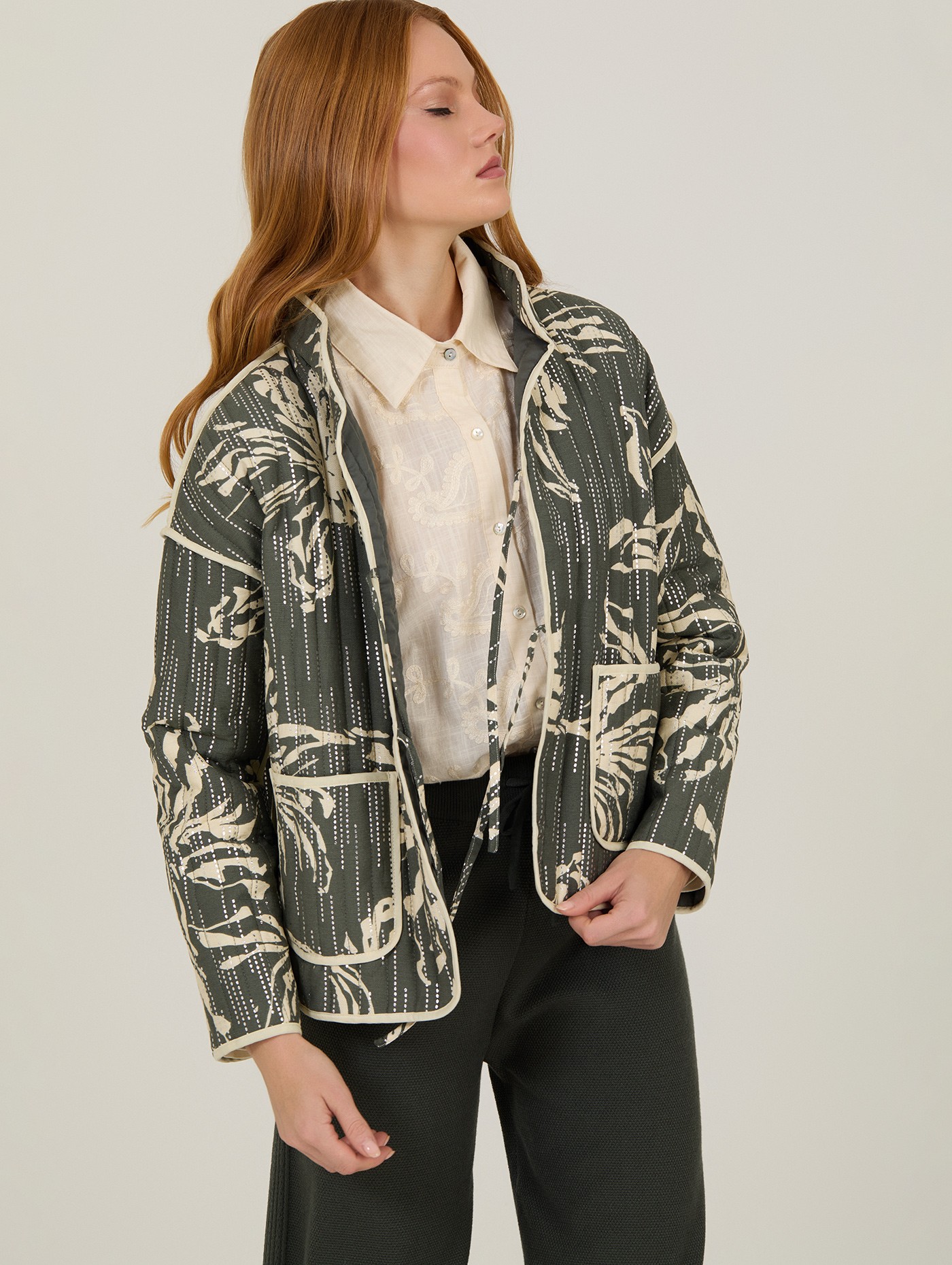 Chaqueta estampada guateada 3