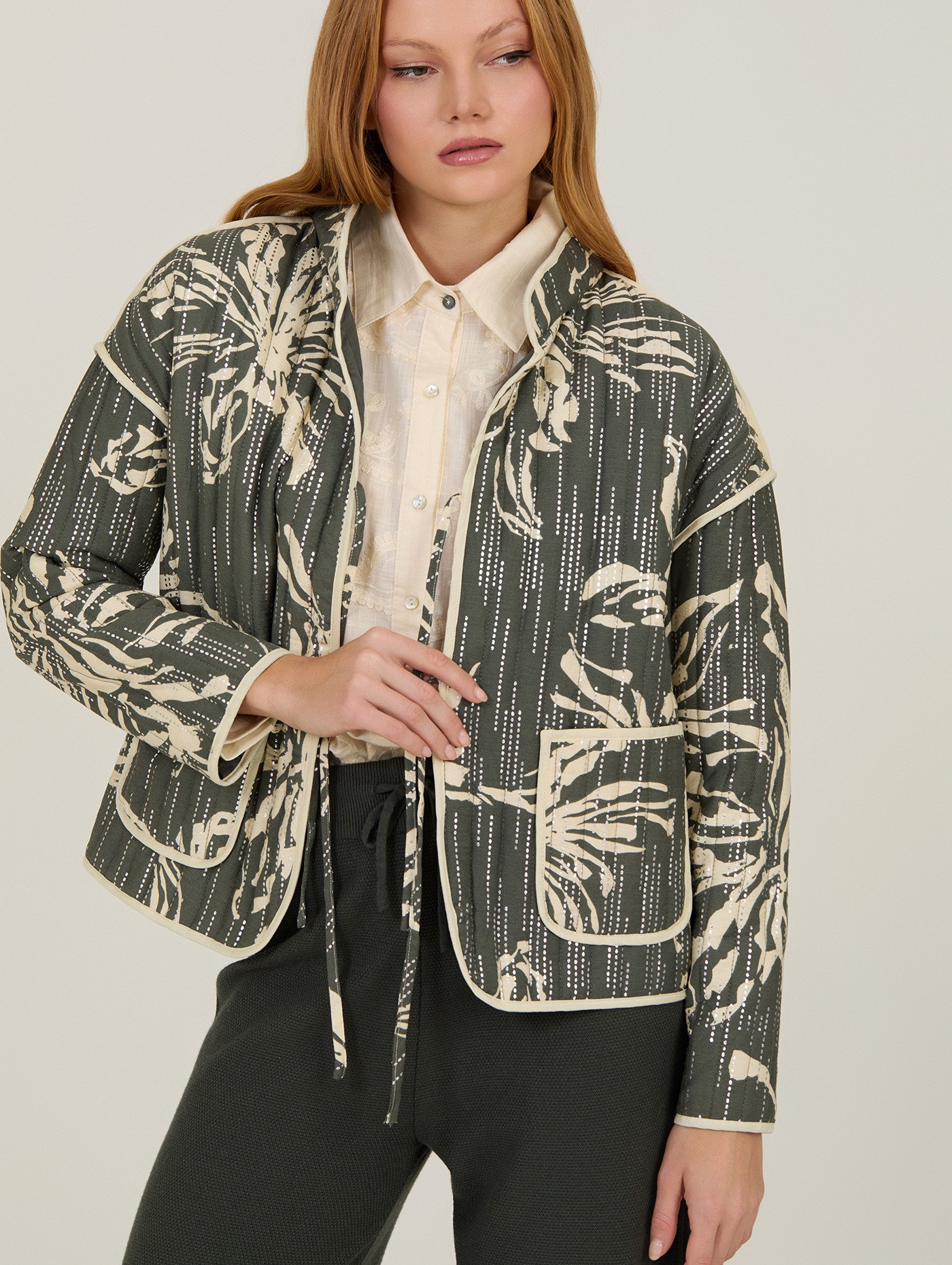Chaqueta estampada guateada 1