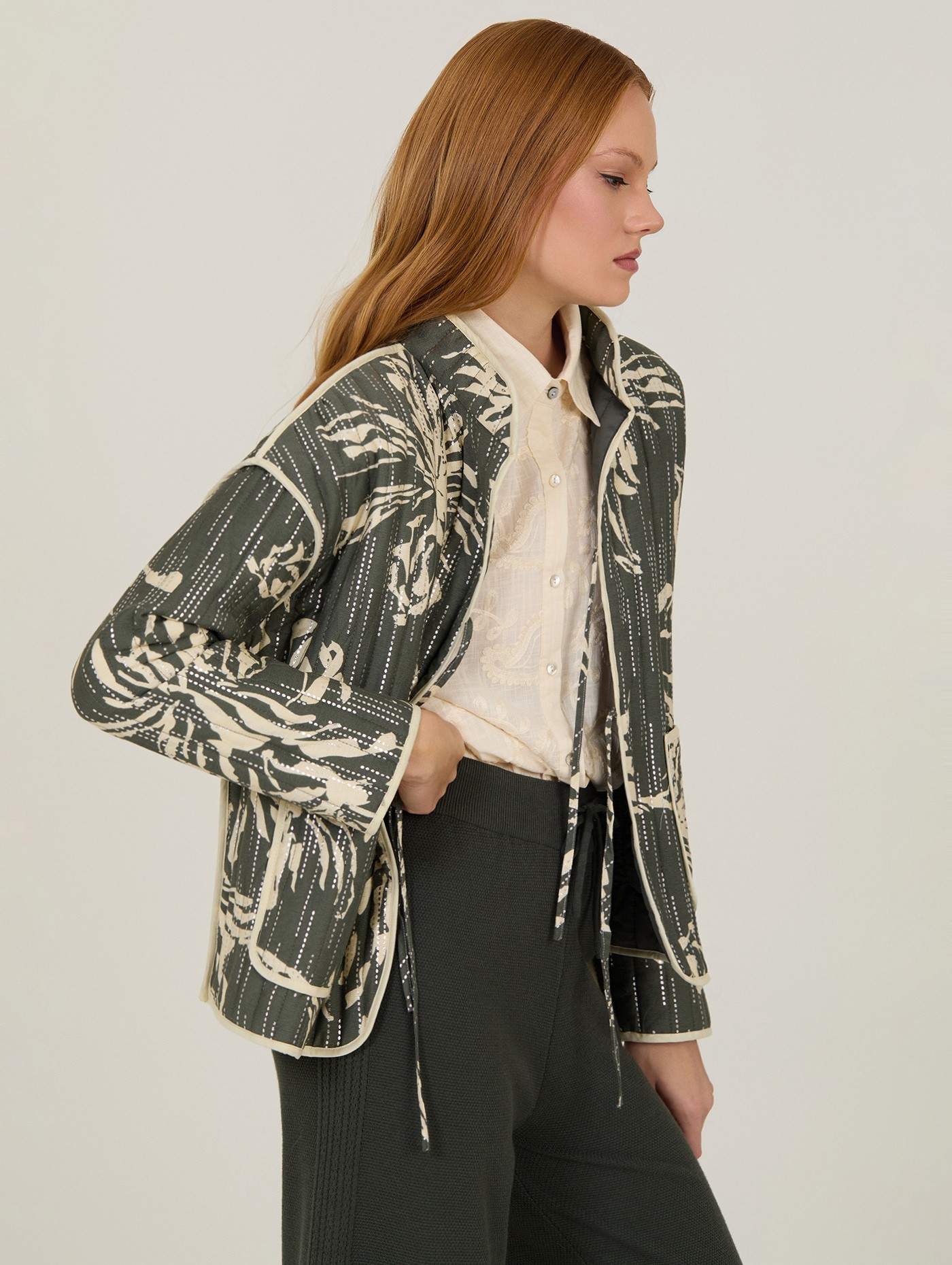 Chaqueta estampada guateada 4