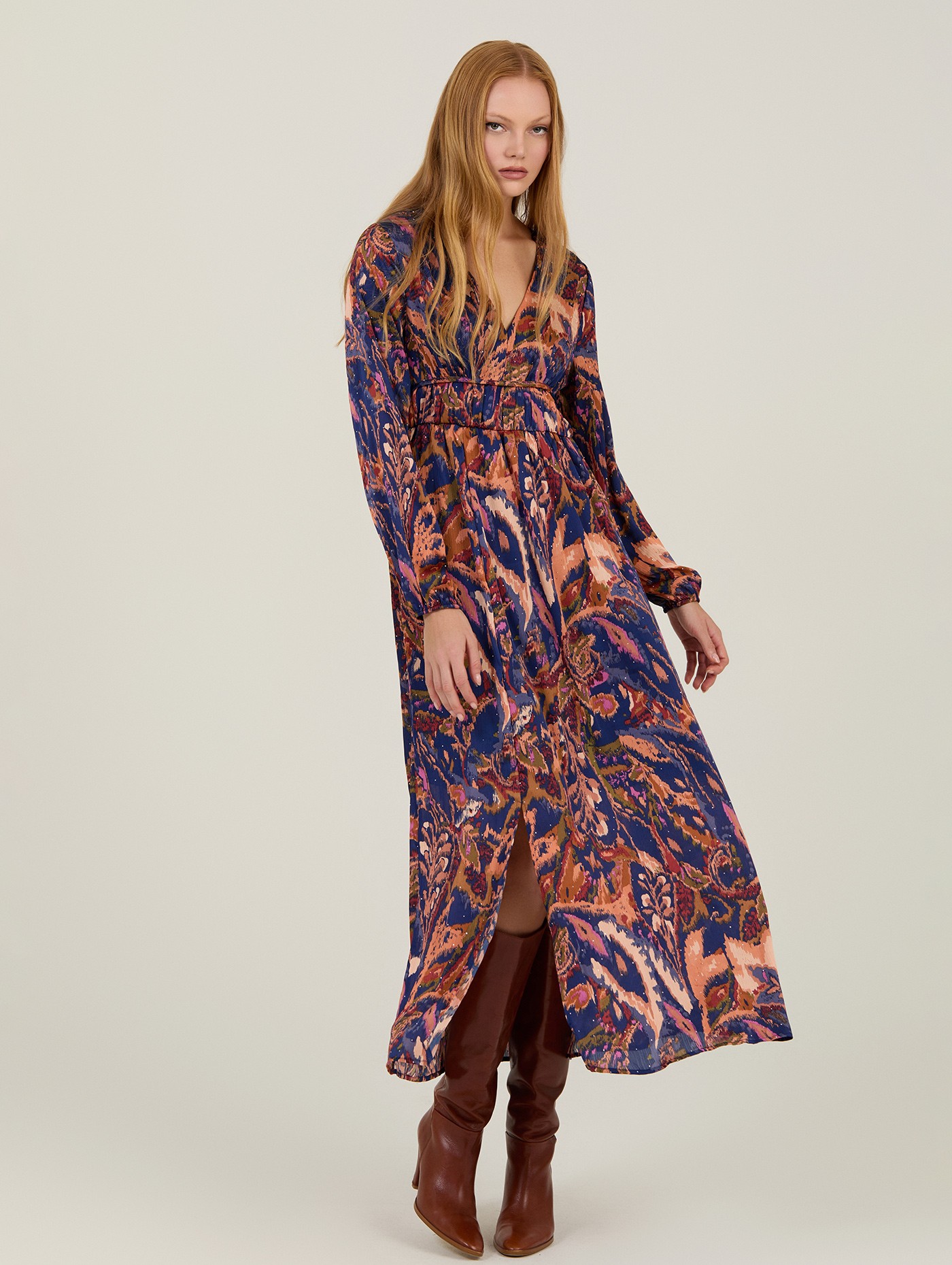 Long printed dress