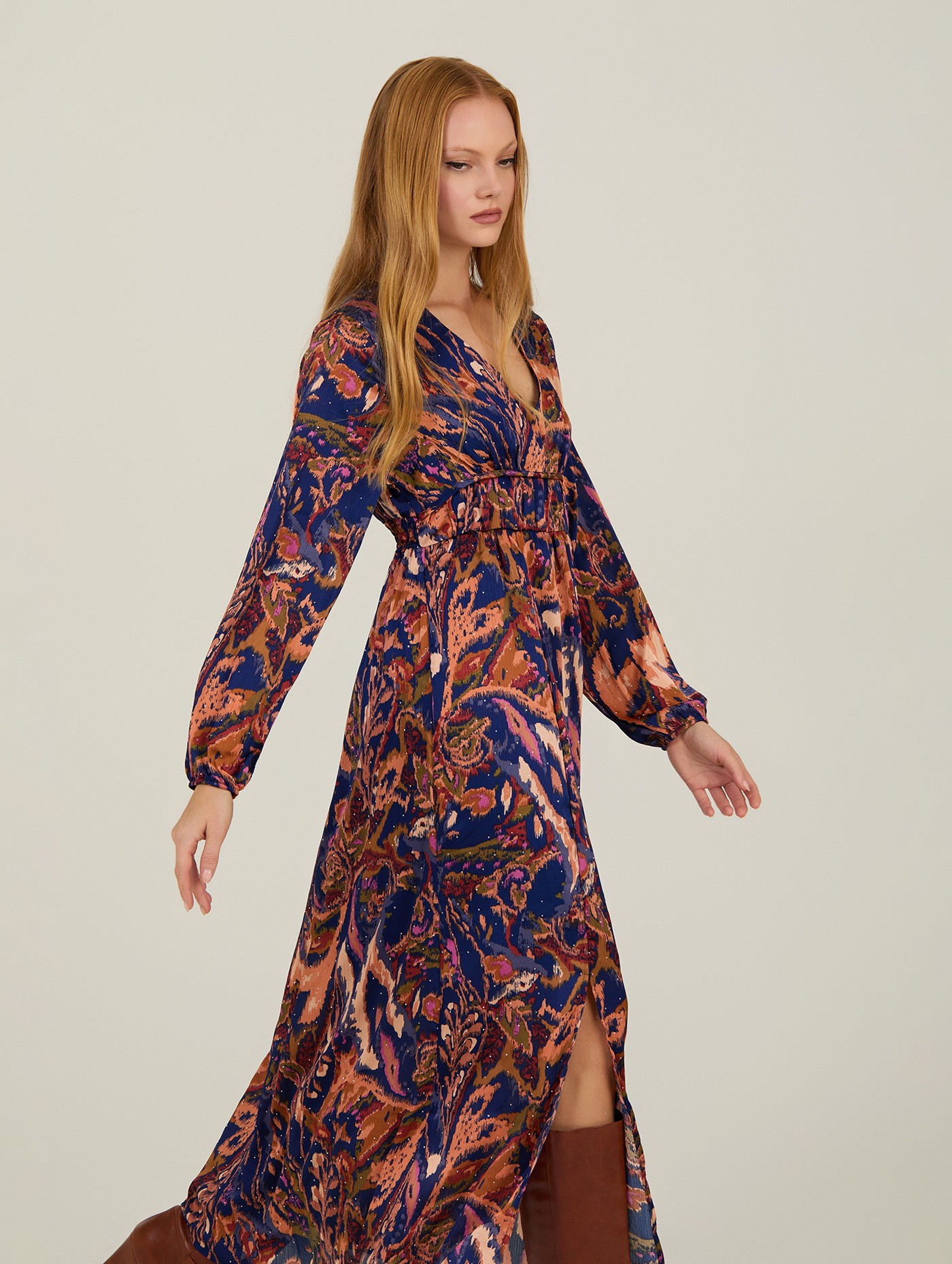 Long printed dress 4