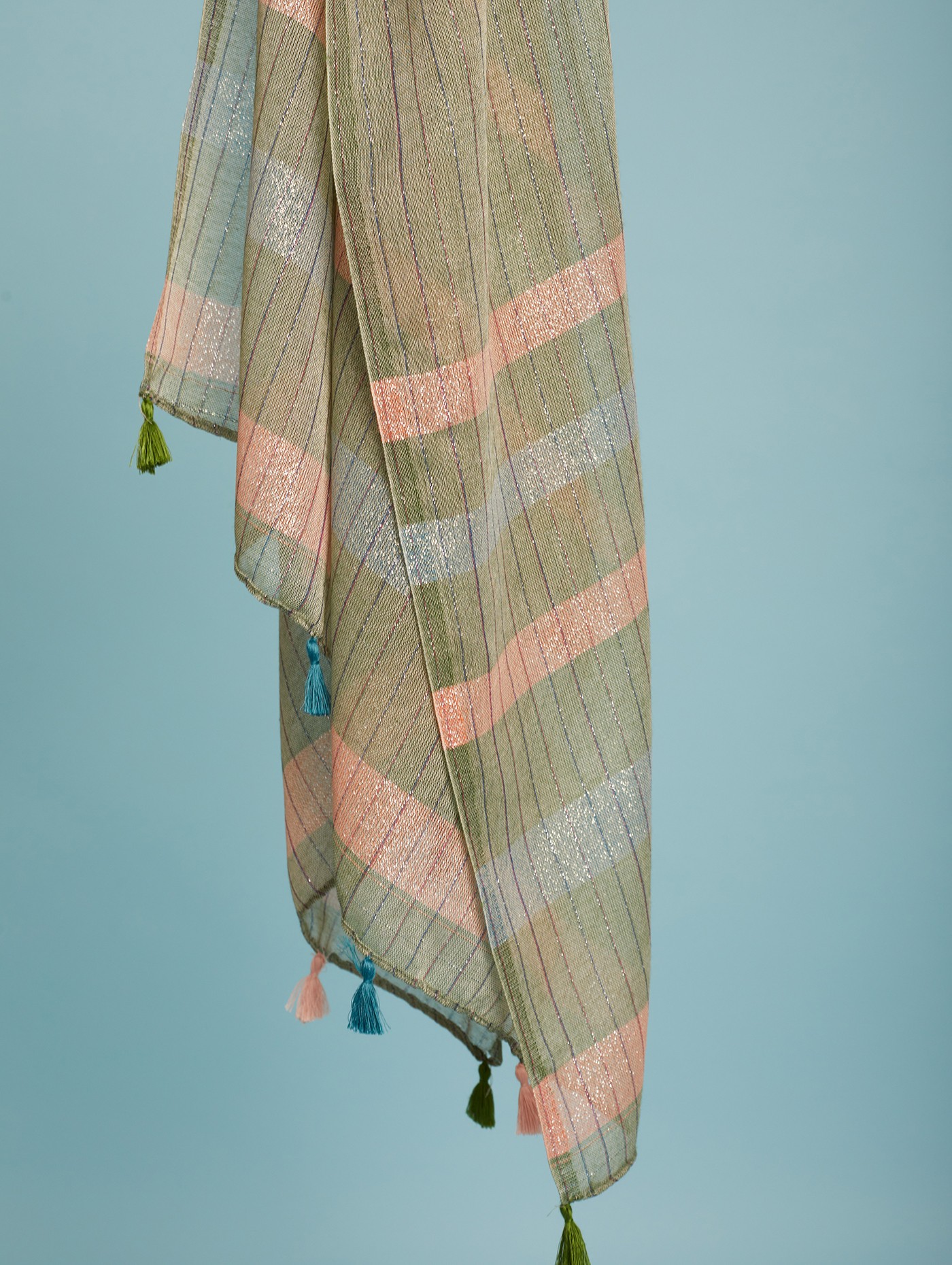 Lurex striped foulard 1