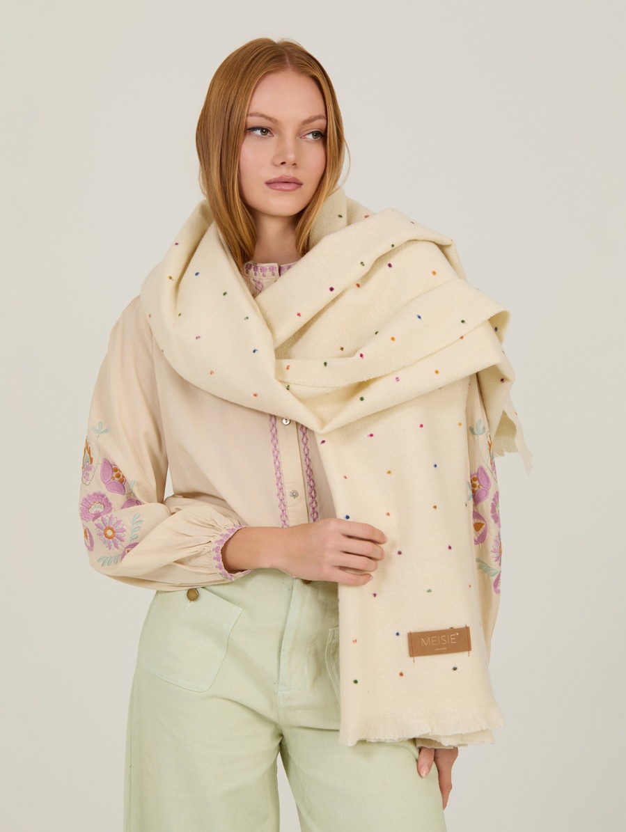 Thick polka dot scarf