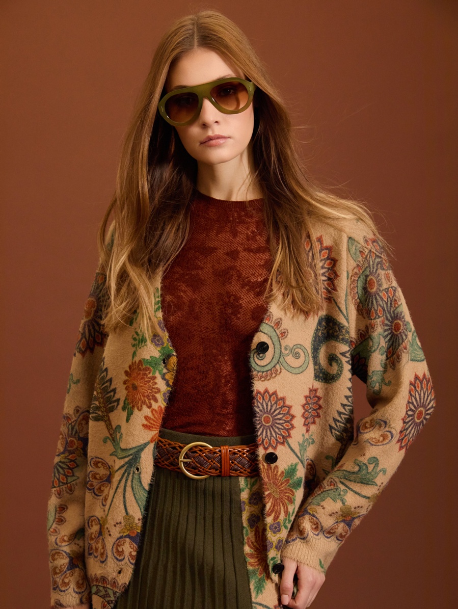 Cárdigan estampado mandalas