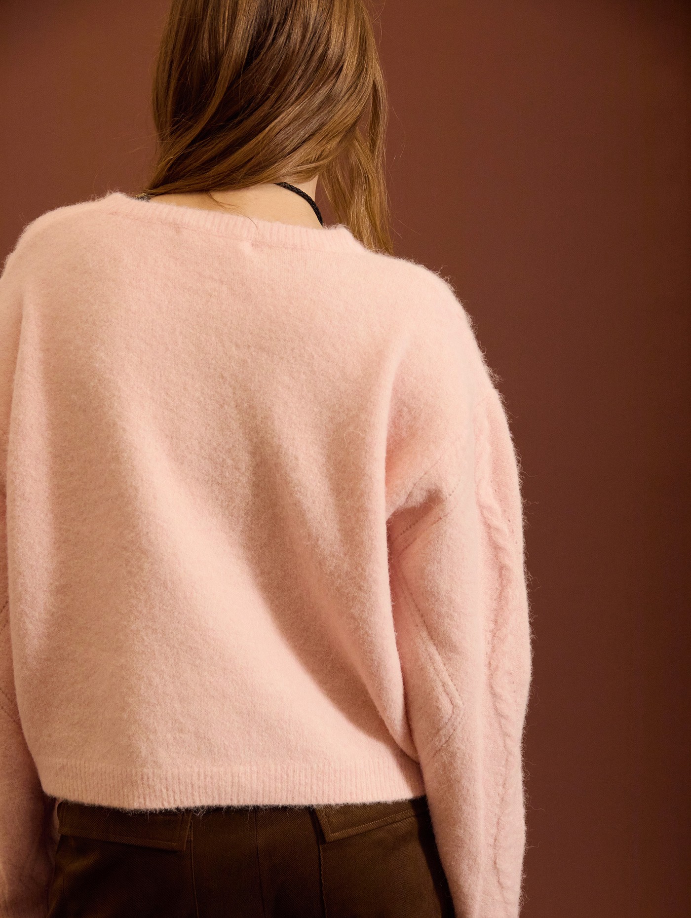 Jersey con textura de trenzas