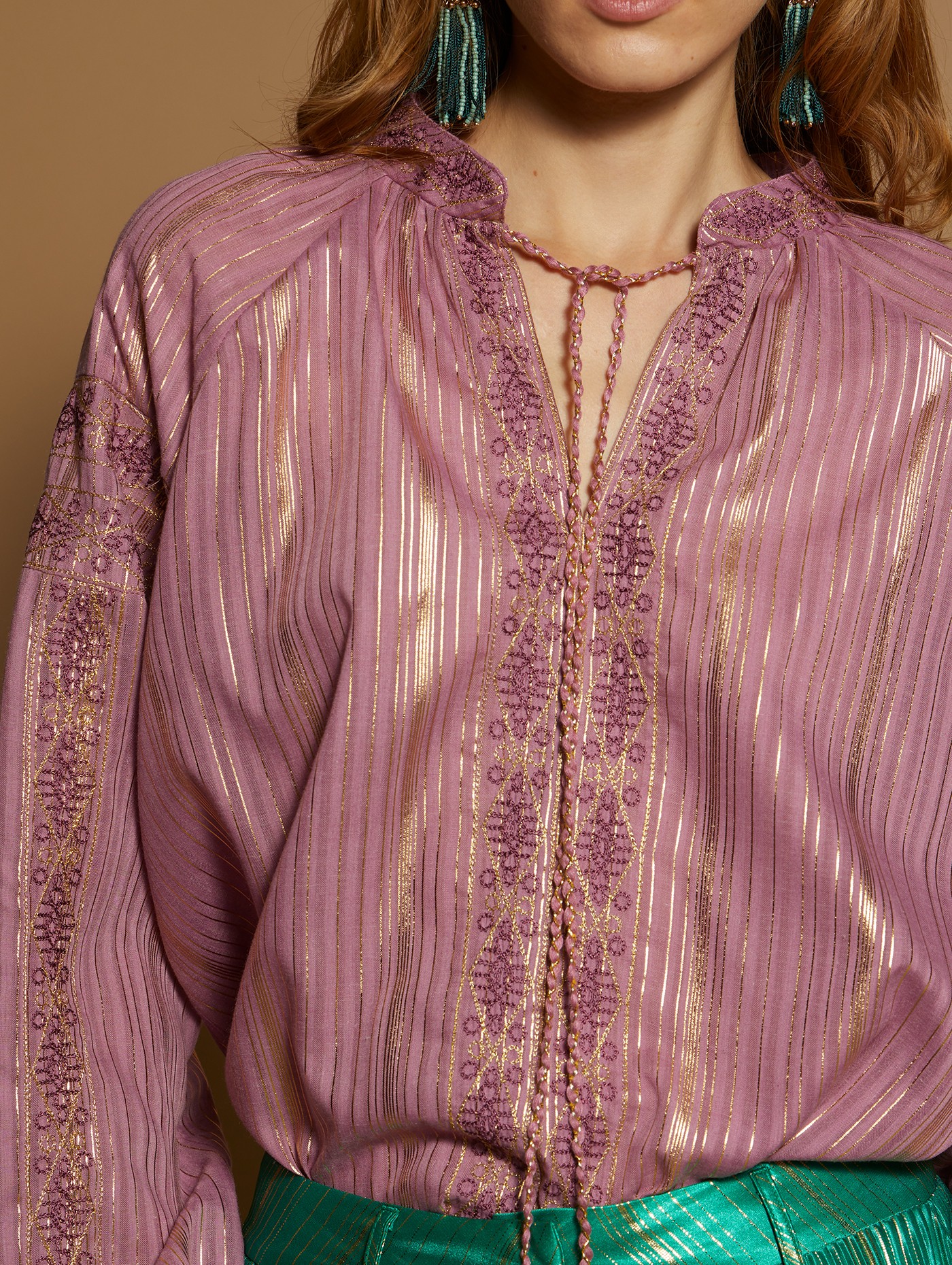 Gold embroidered blouse 1