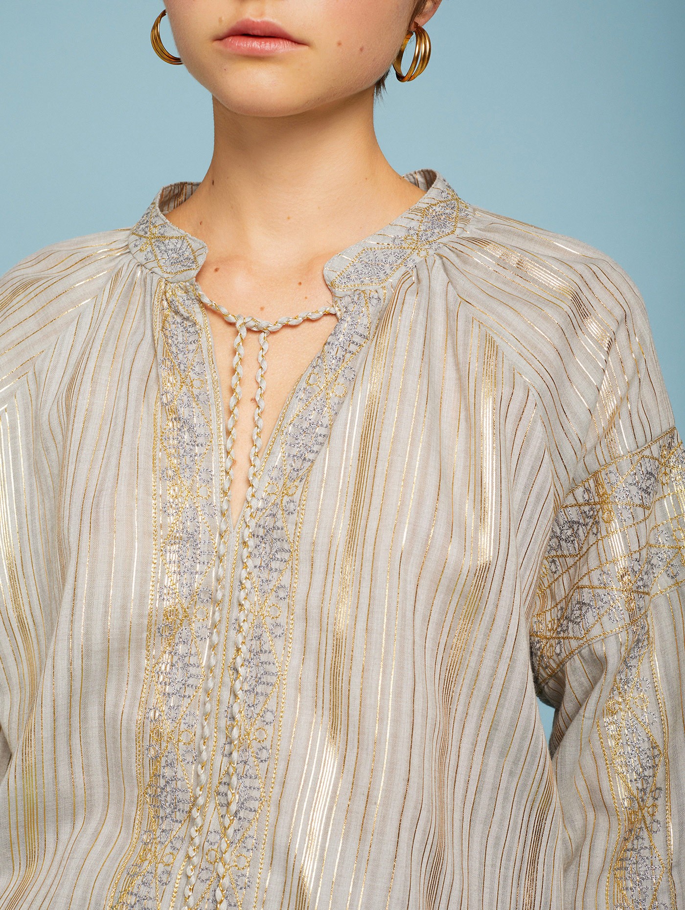 Gold embroidered blouse 3
