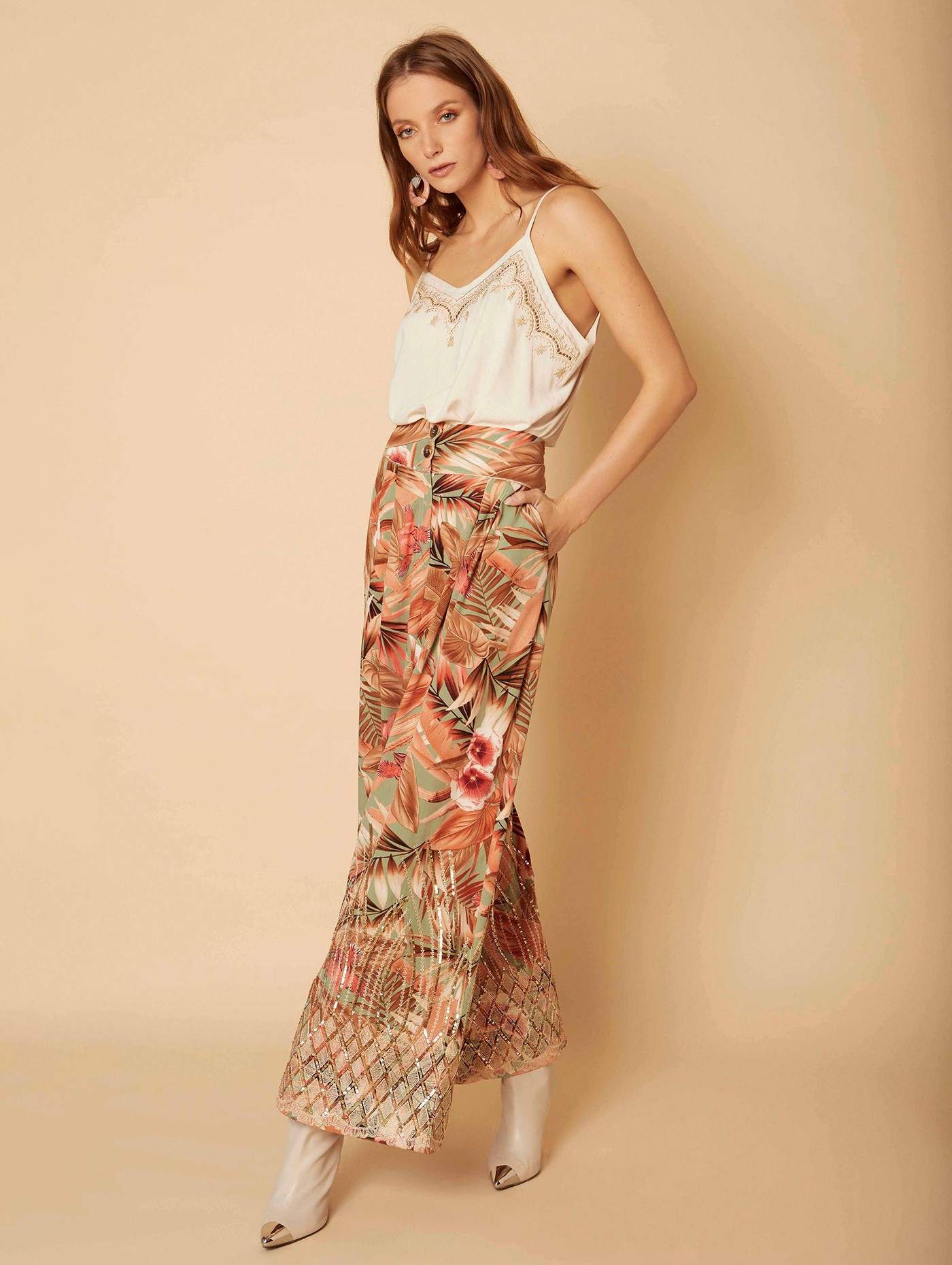 Pantalon Palazzo Blanco – Atelier Montenegro