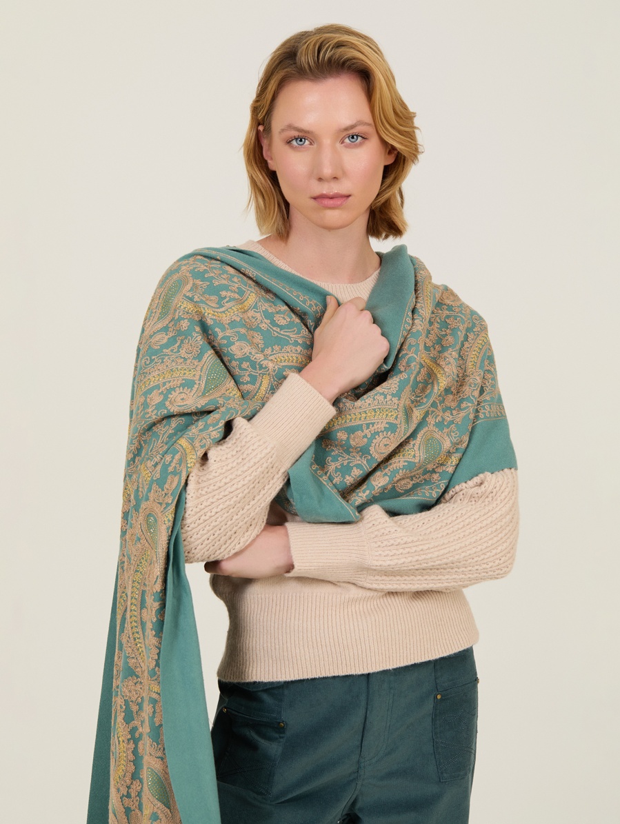 paisley embroidered handkerchief