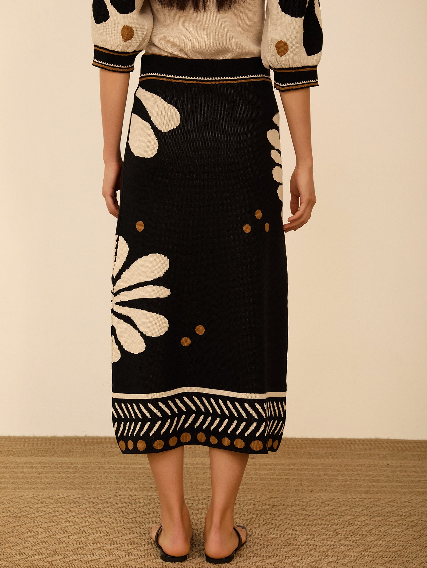 Falda de punto estampada 3