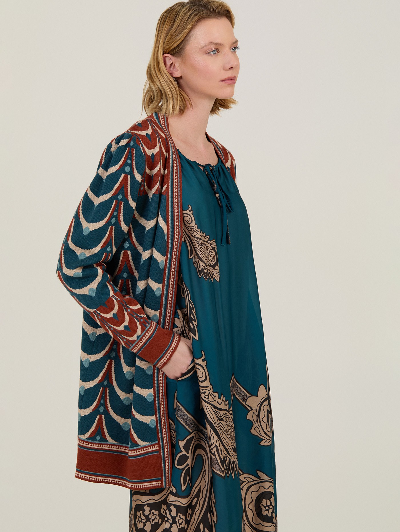 3/4 bedruckter Cardigan 4
