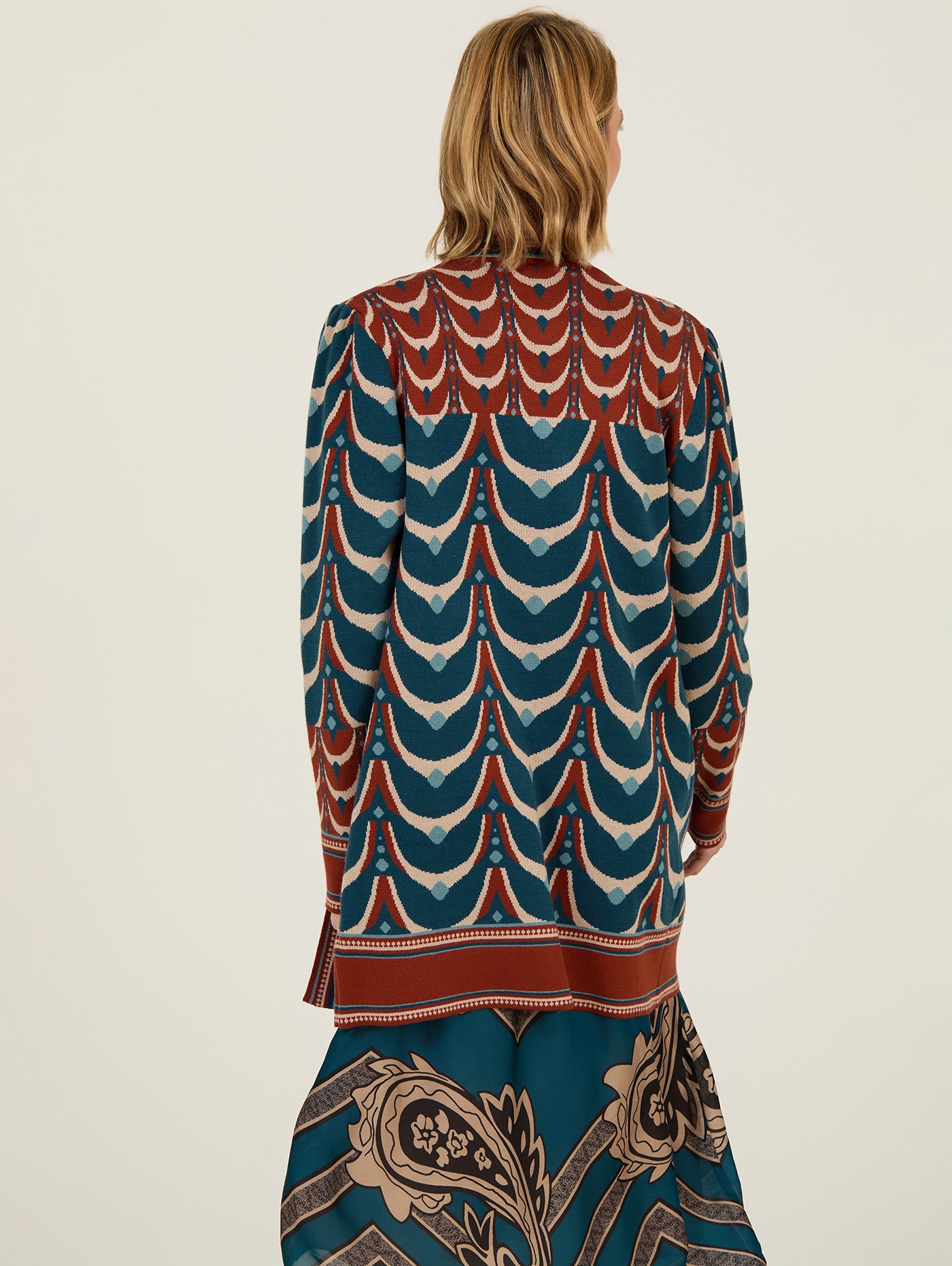 3/4 bedruckter Cardigan 5