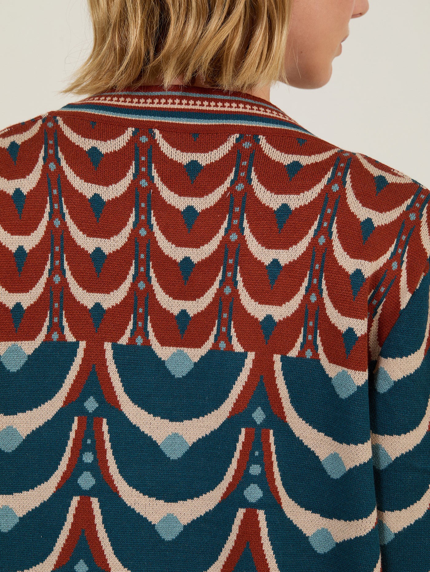 3/4 bedruckter Cardigan 2