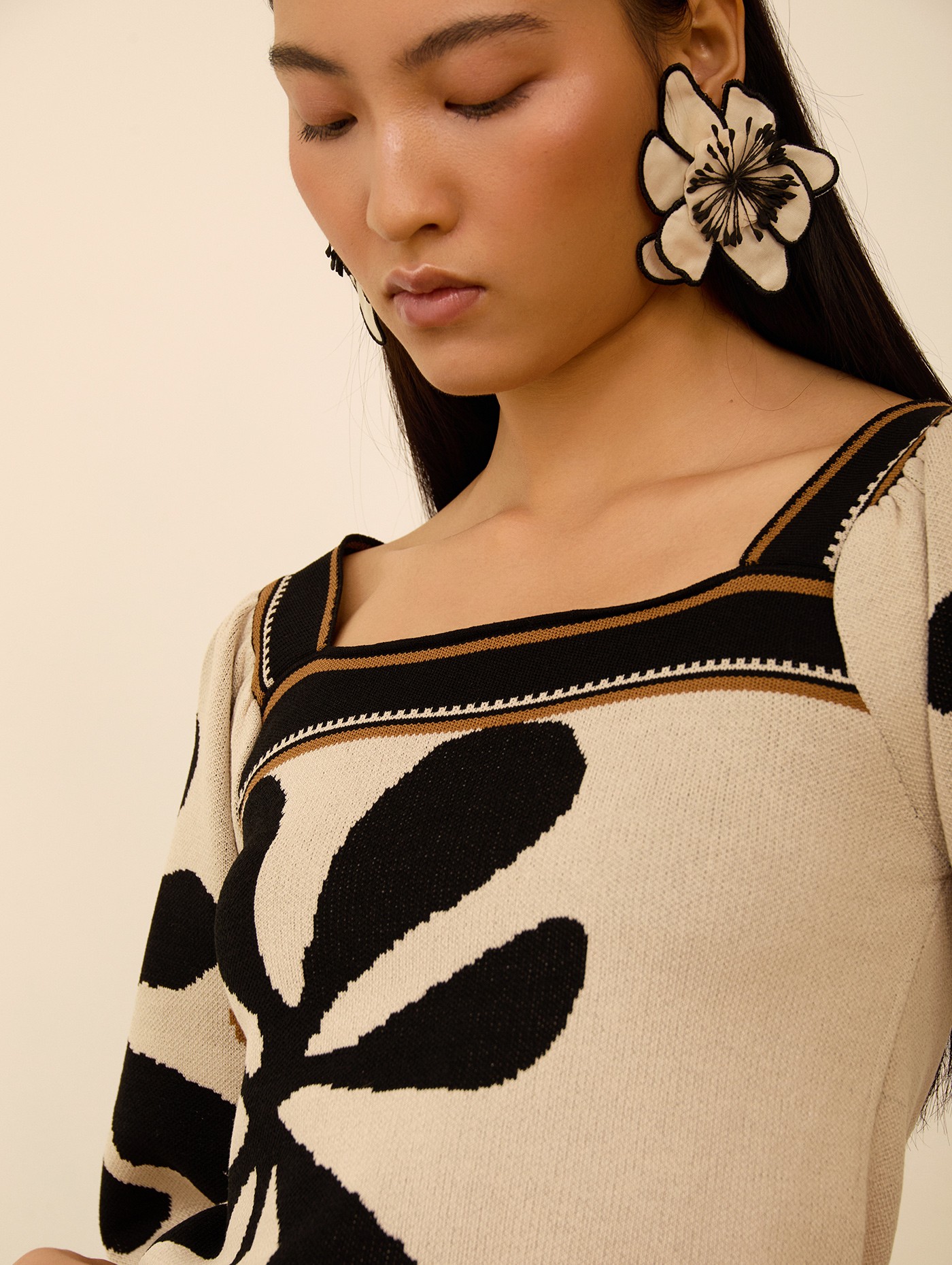 Top de punto estampado 3