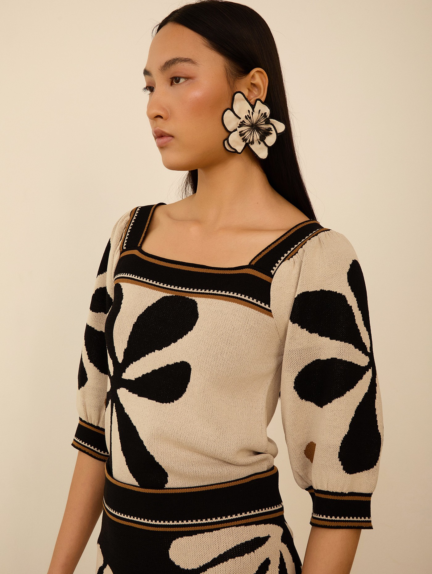 Top de punto estampado 5