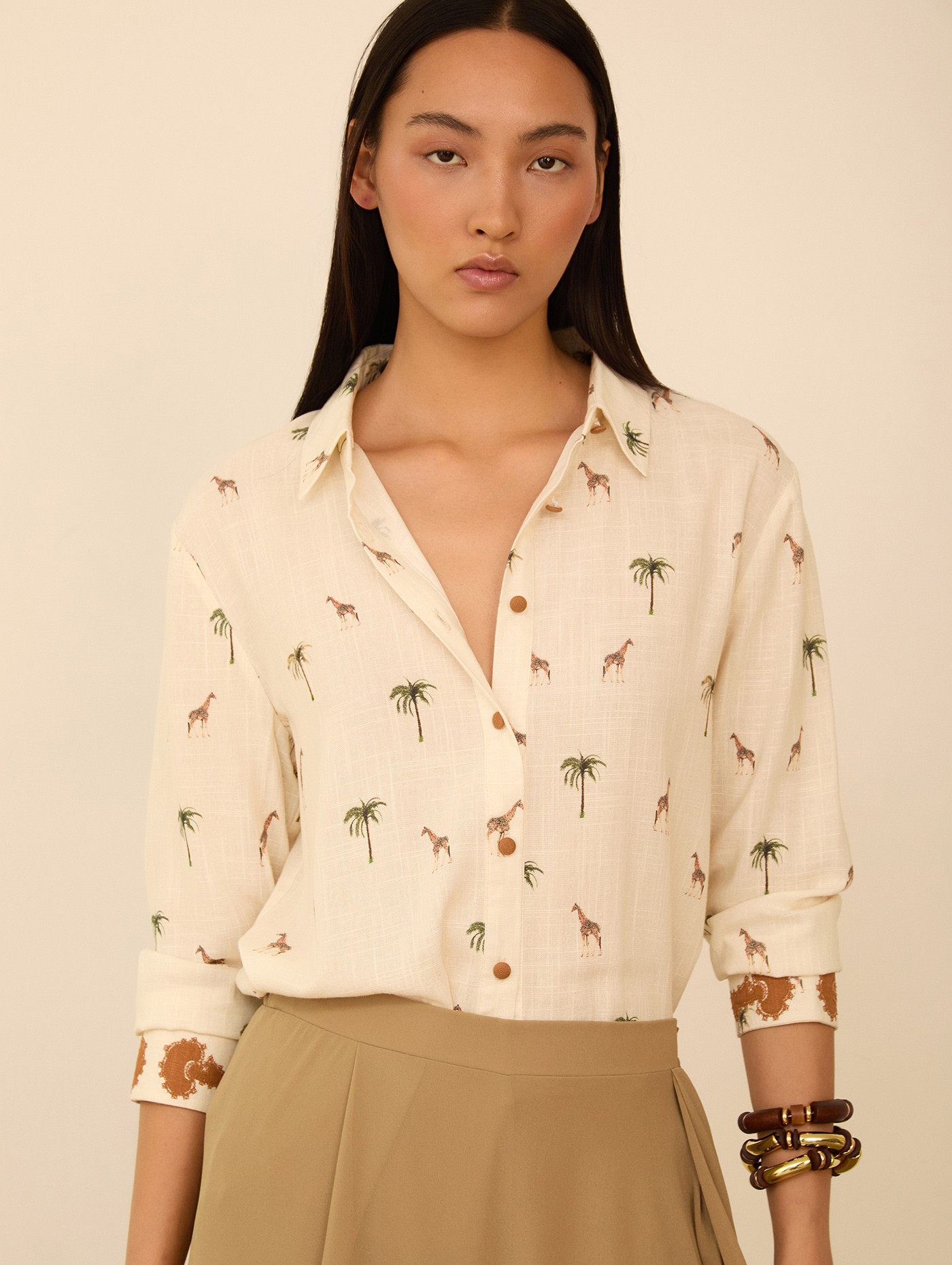 Camisa con estampado savannah