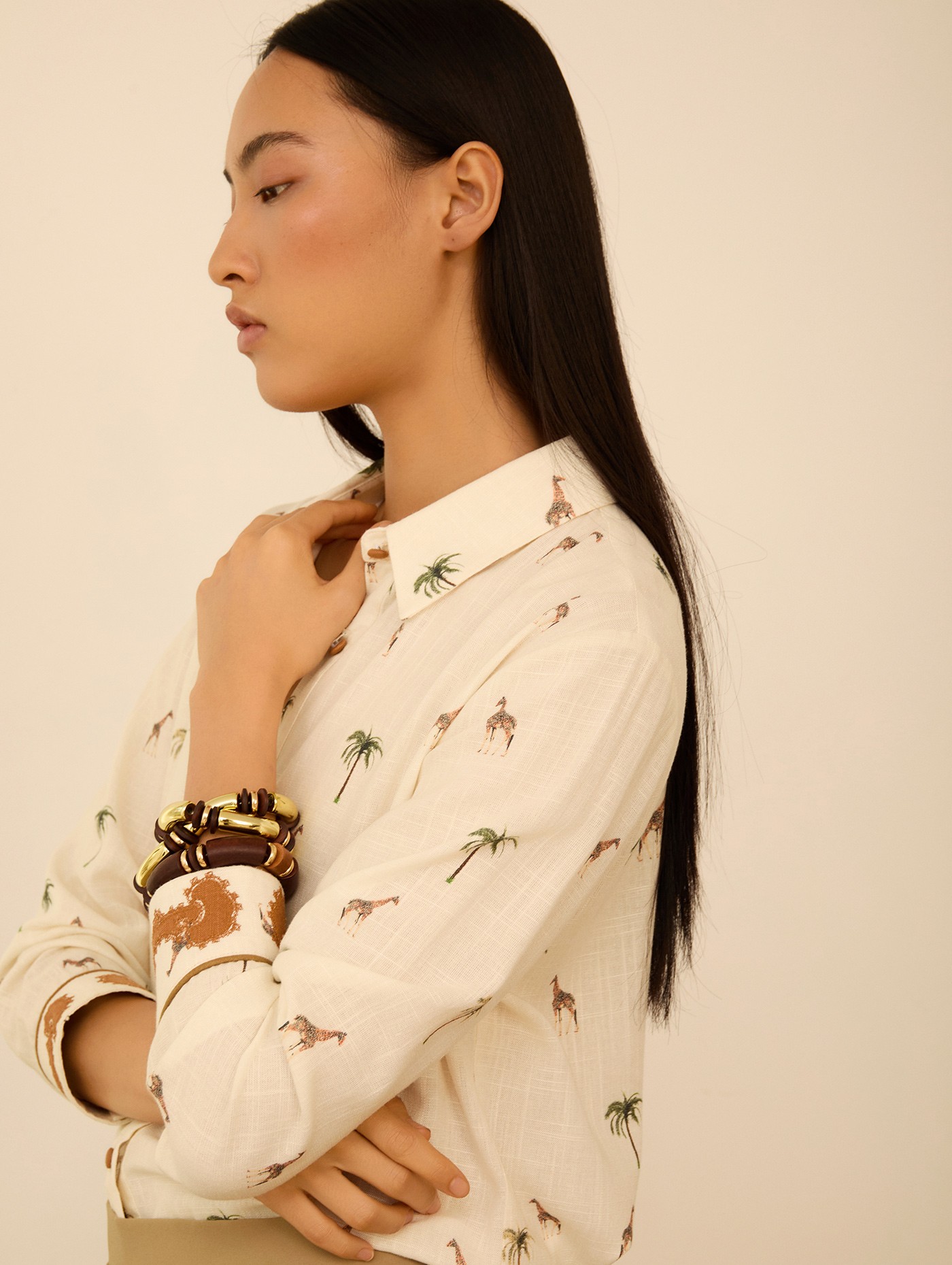 Camisa con estampado savannah 1