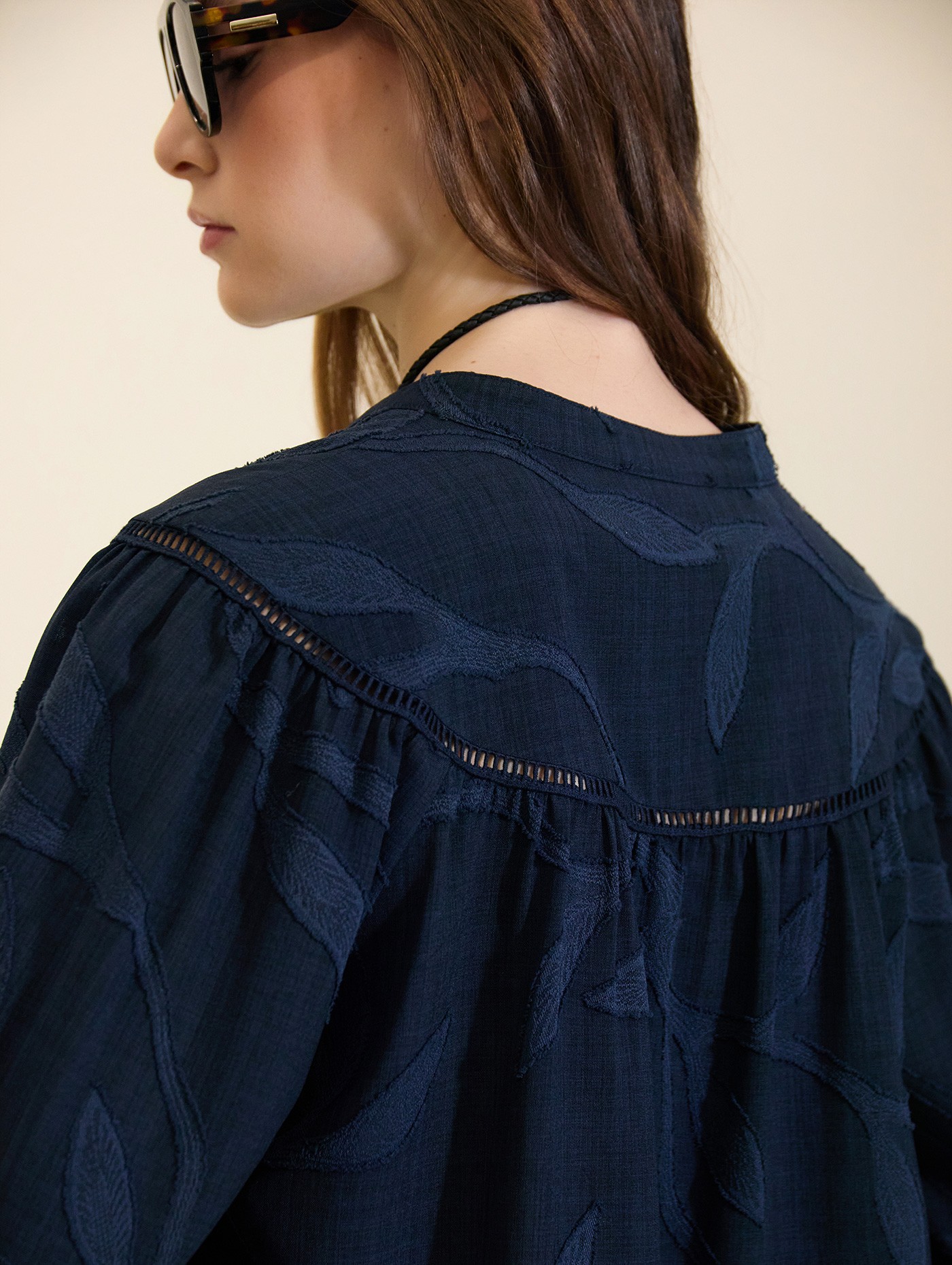 Blusa fluida de jacquard 4