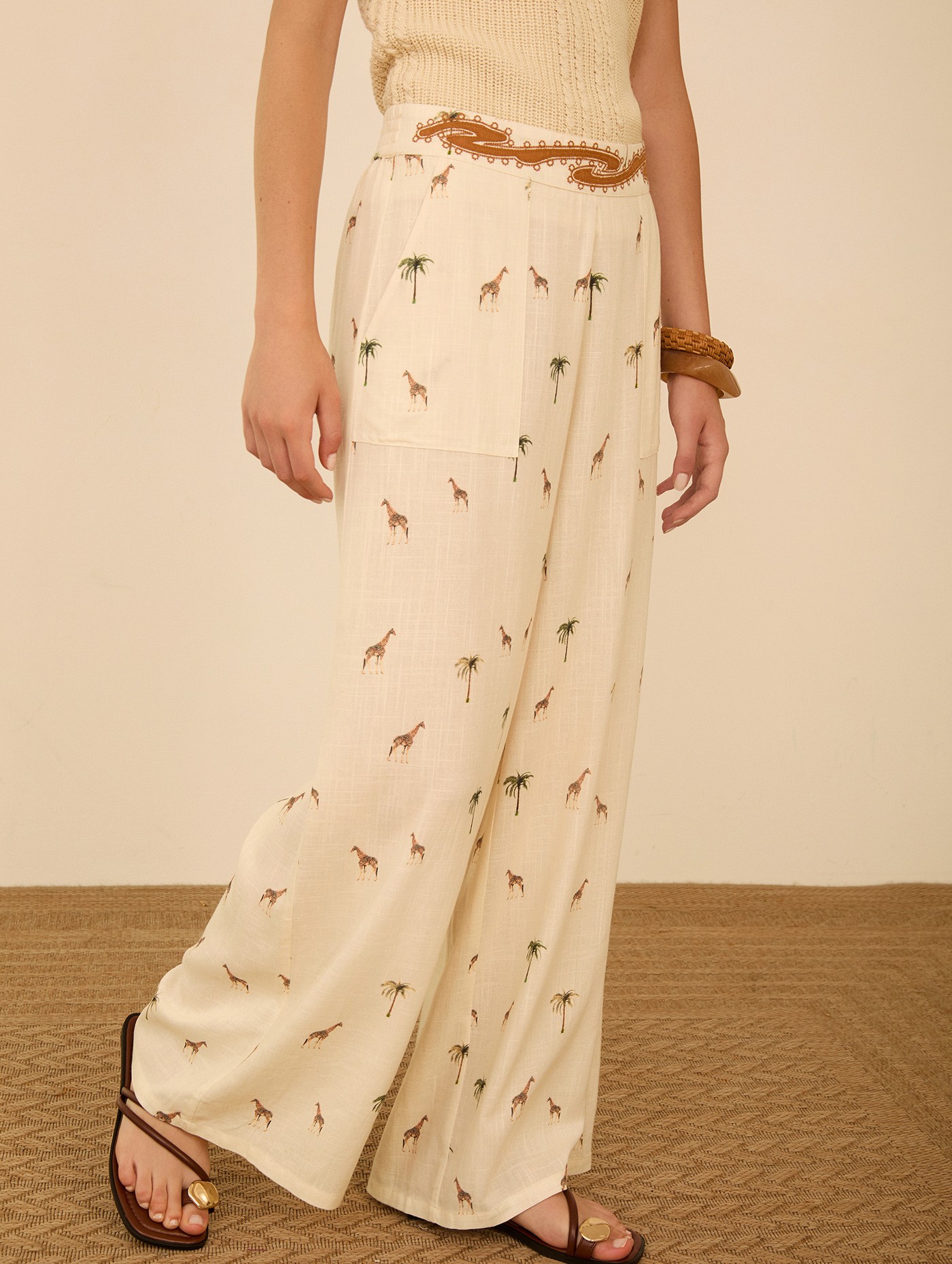 Pantalón fluido estampado savannah 5