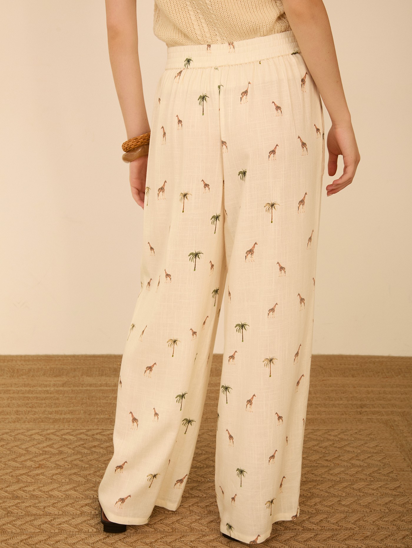 Pantalón fluido estampado savannah 1