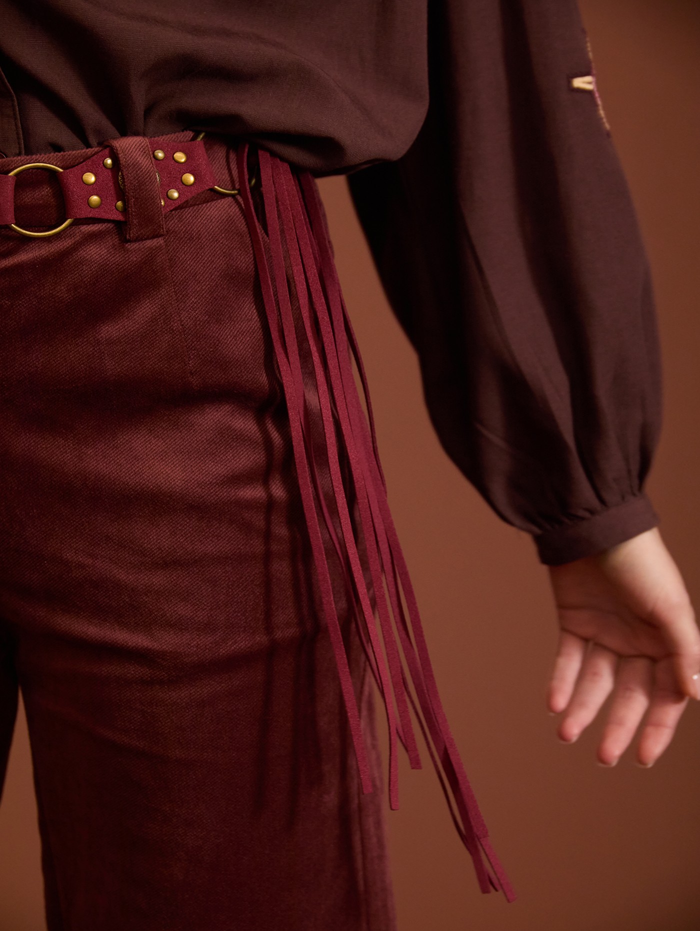 Pantalón de pana plisado