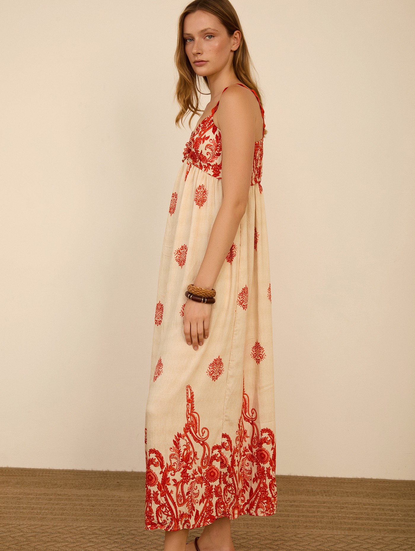 Vestido largo estampado 2