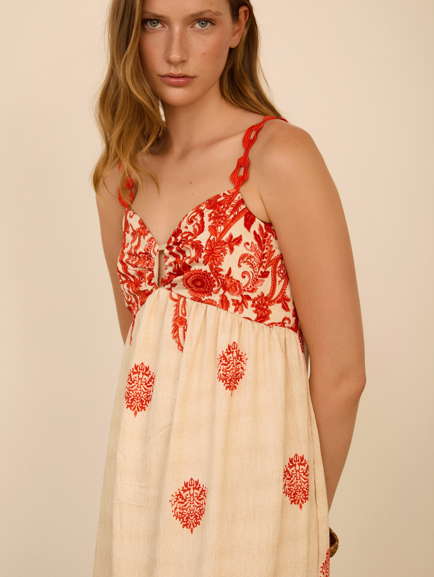 Vestido largo estampado 5