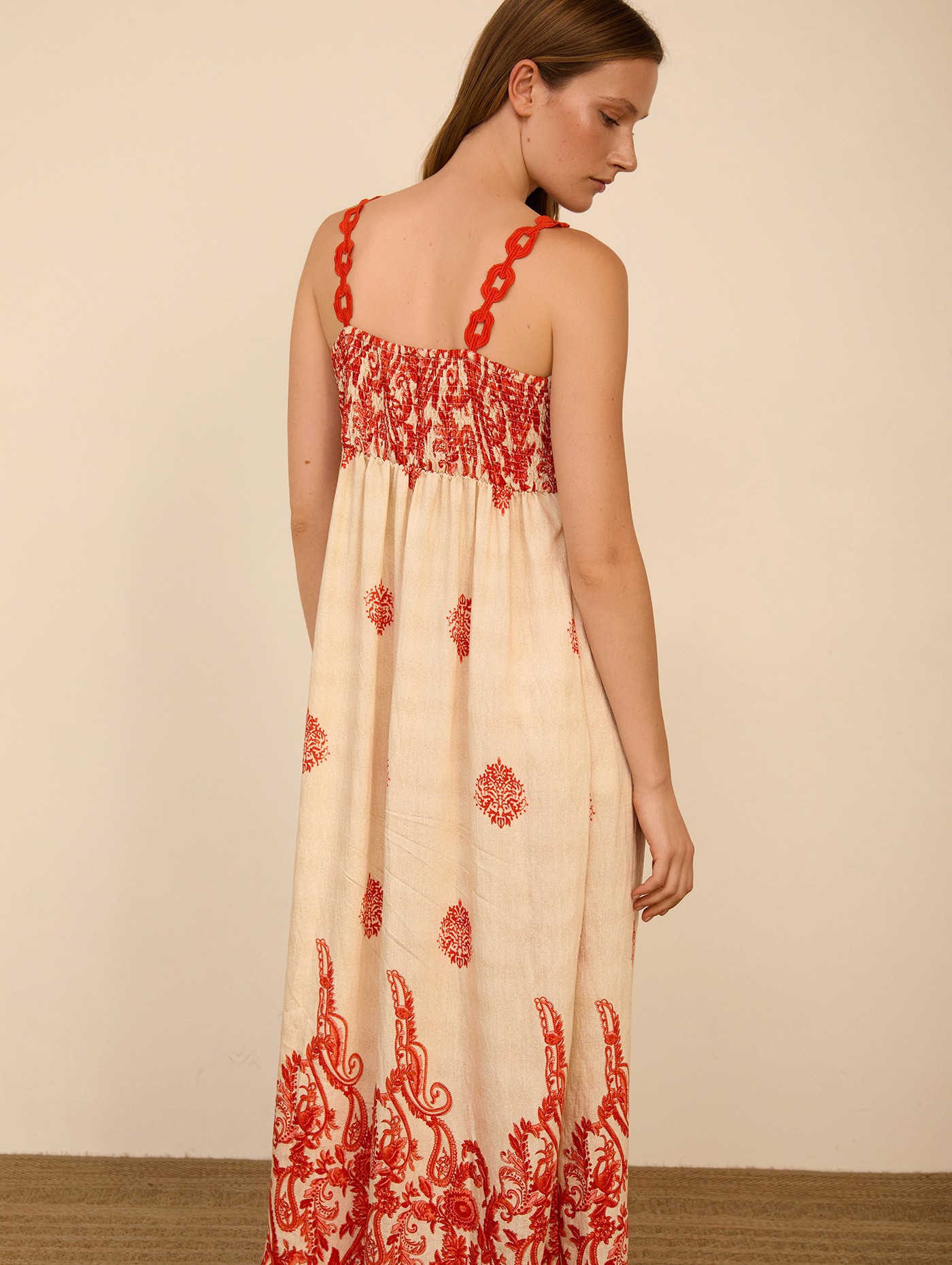 Vestido largo estampado 1